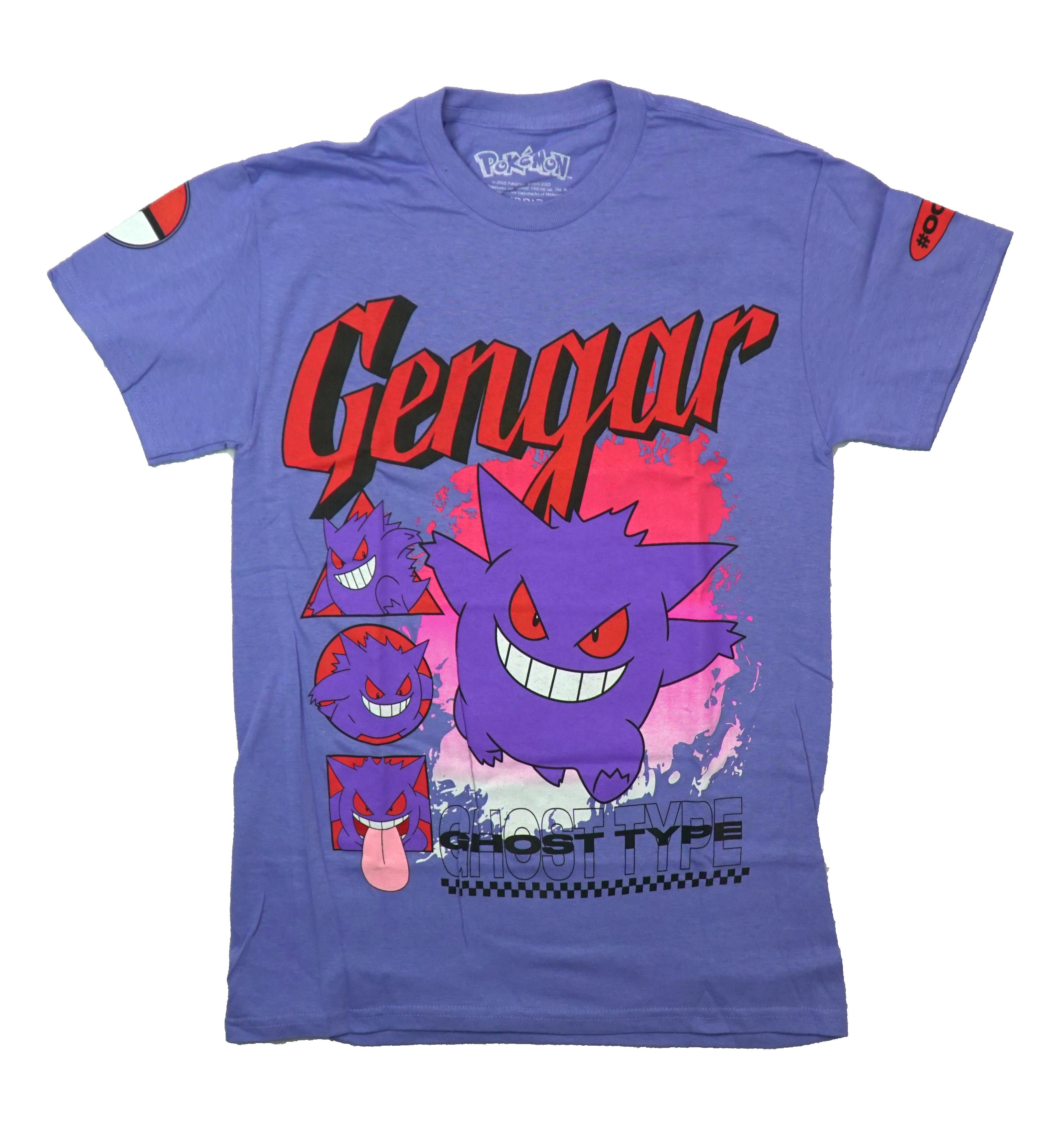Pokemon New Adult T-Shirt - Gengar Ghost Type #0094 On Back | eBay