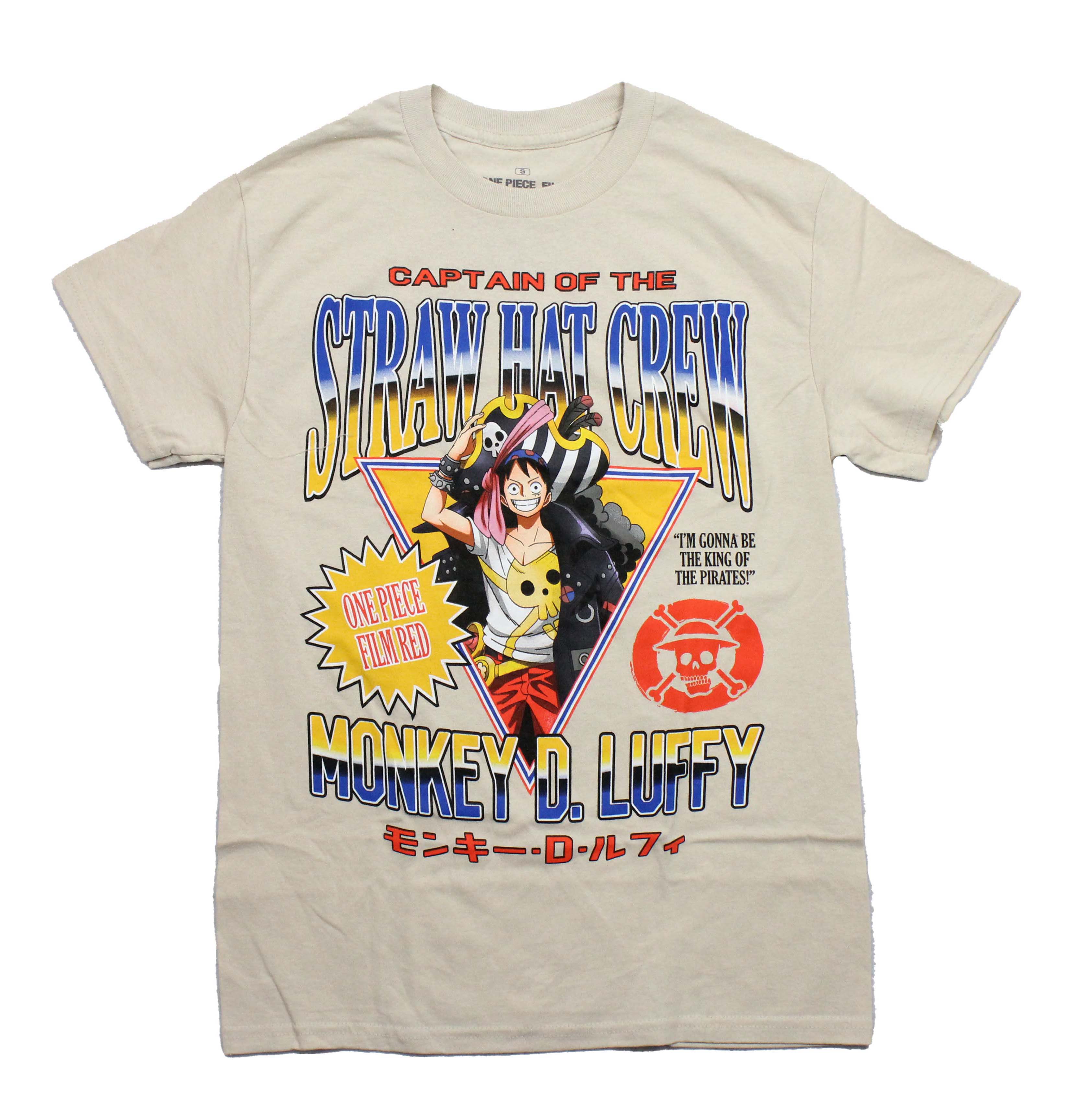 One Piece New Adult T-Shirt - Luffy Captain of the Straw Hat