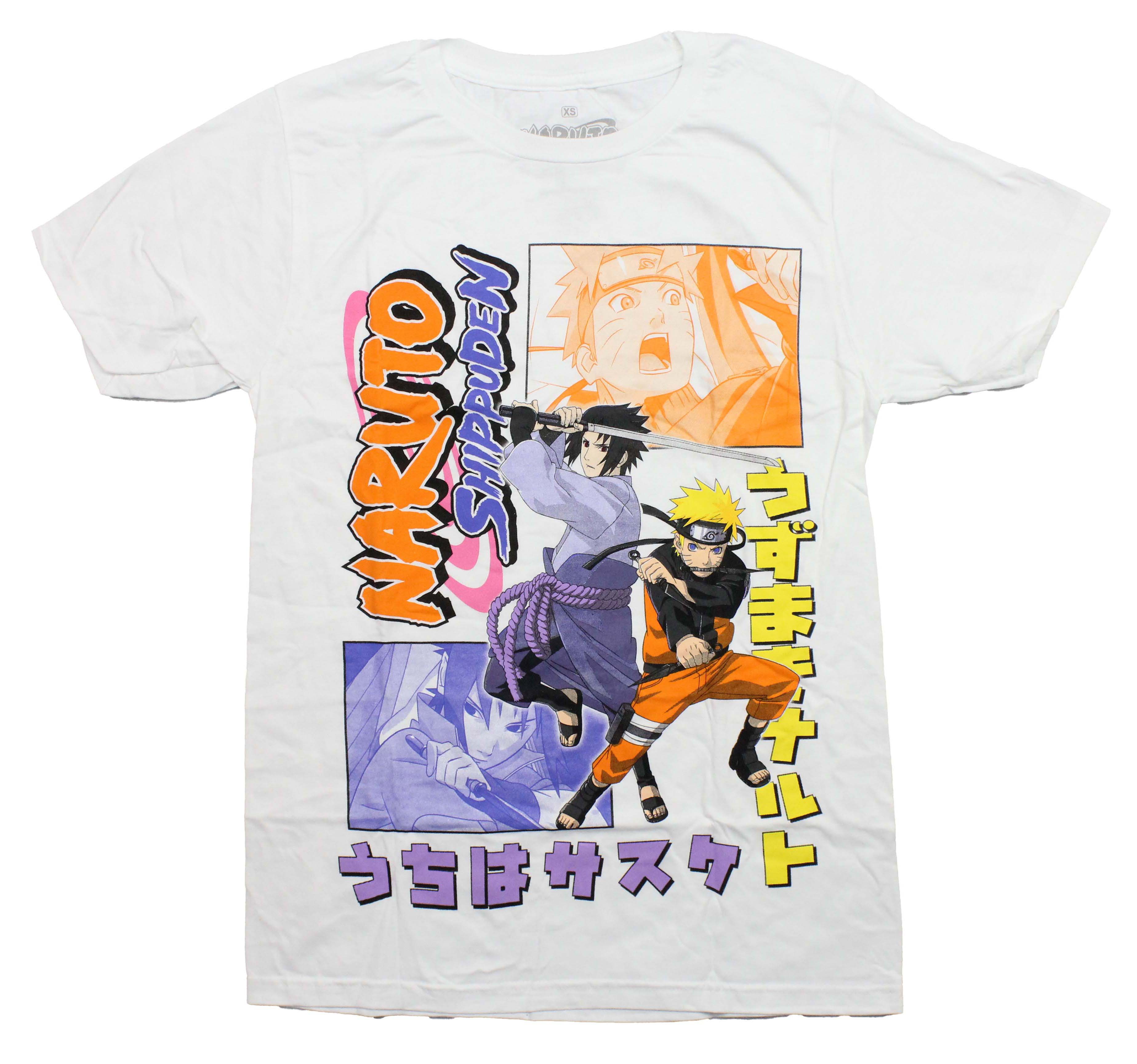 Naruto Shippuden New Adult T-Shirt - Sasuke & Naruto Fighting