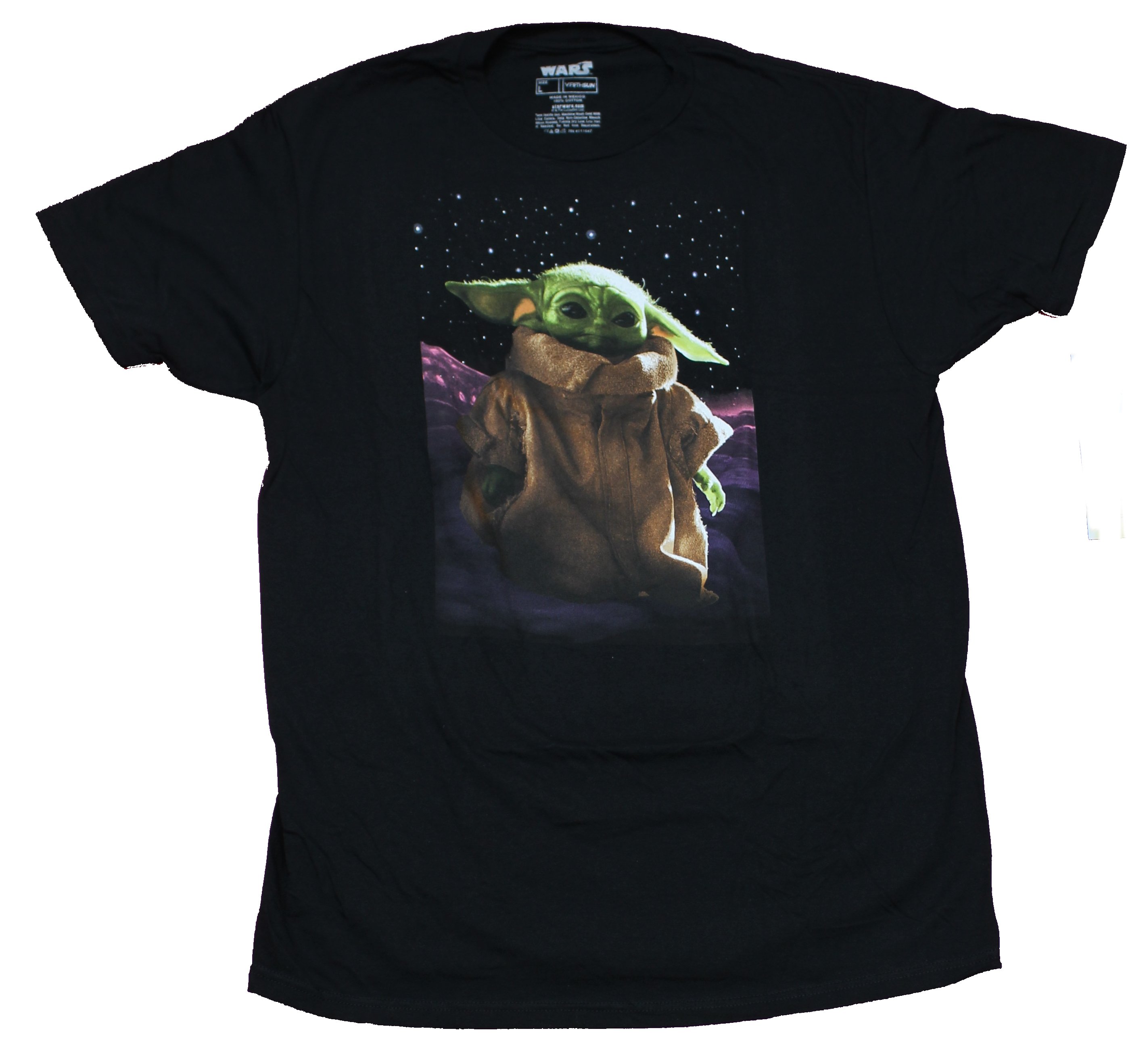Star Wars The Mandolarian Mens T-Shirt - Grogu Under Starry Sky - Imagen 1 de 2