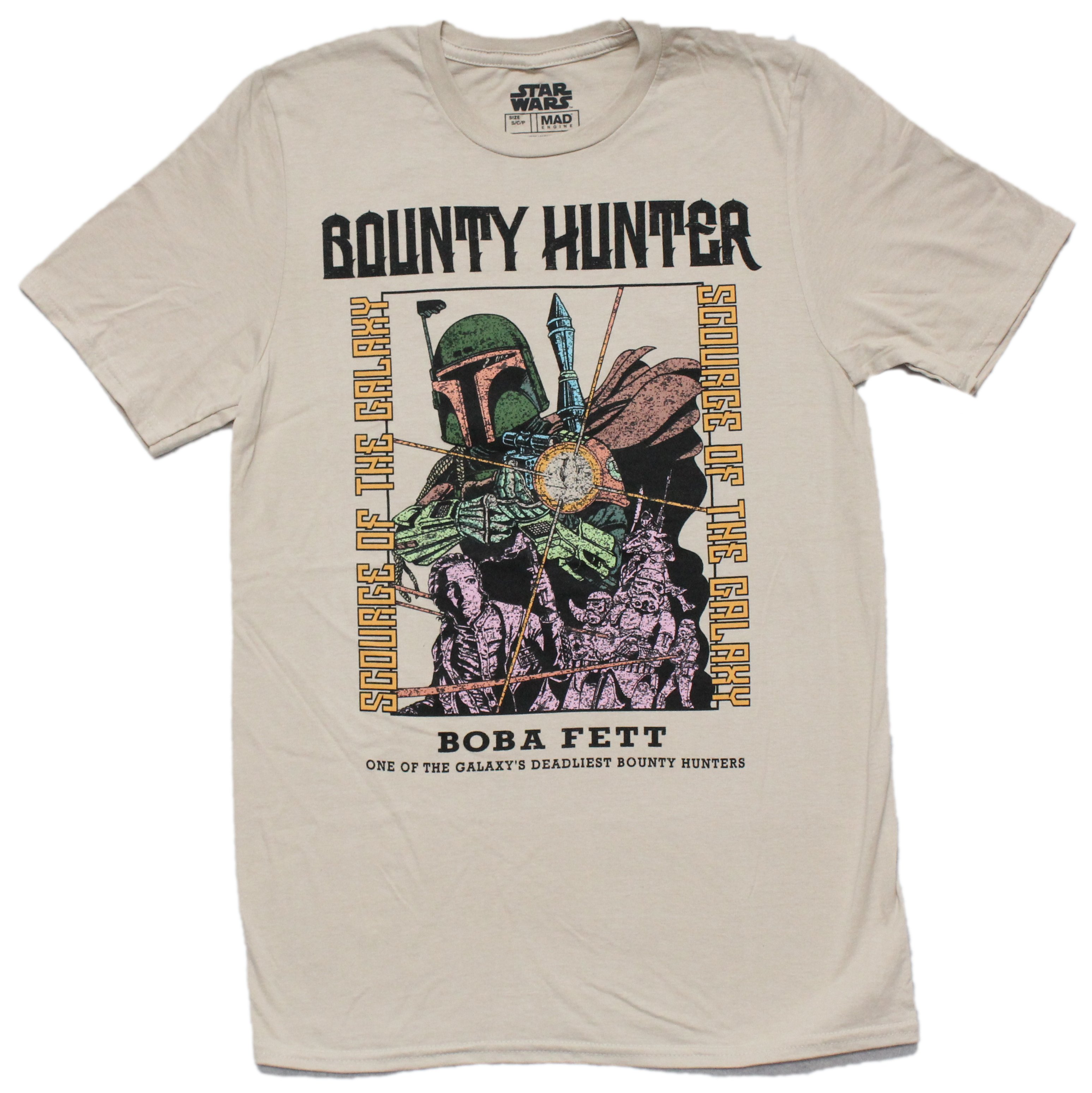 Star Wars New Adult T-Shirt -Boba Fett Galaxies Deadliest Bounty Hunter
