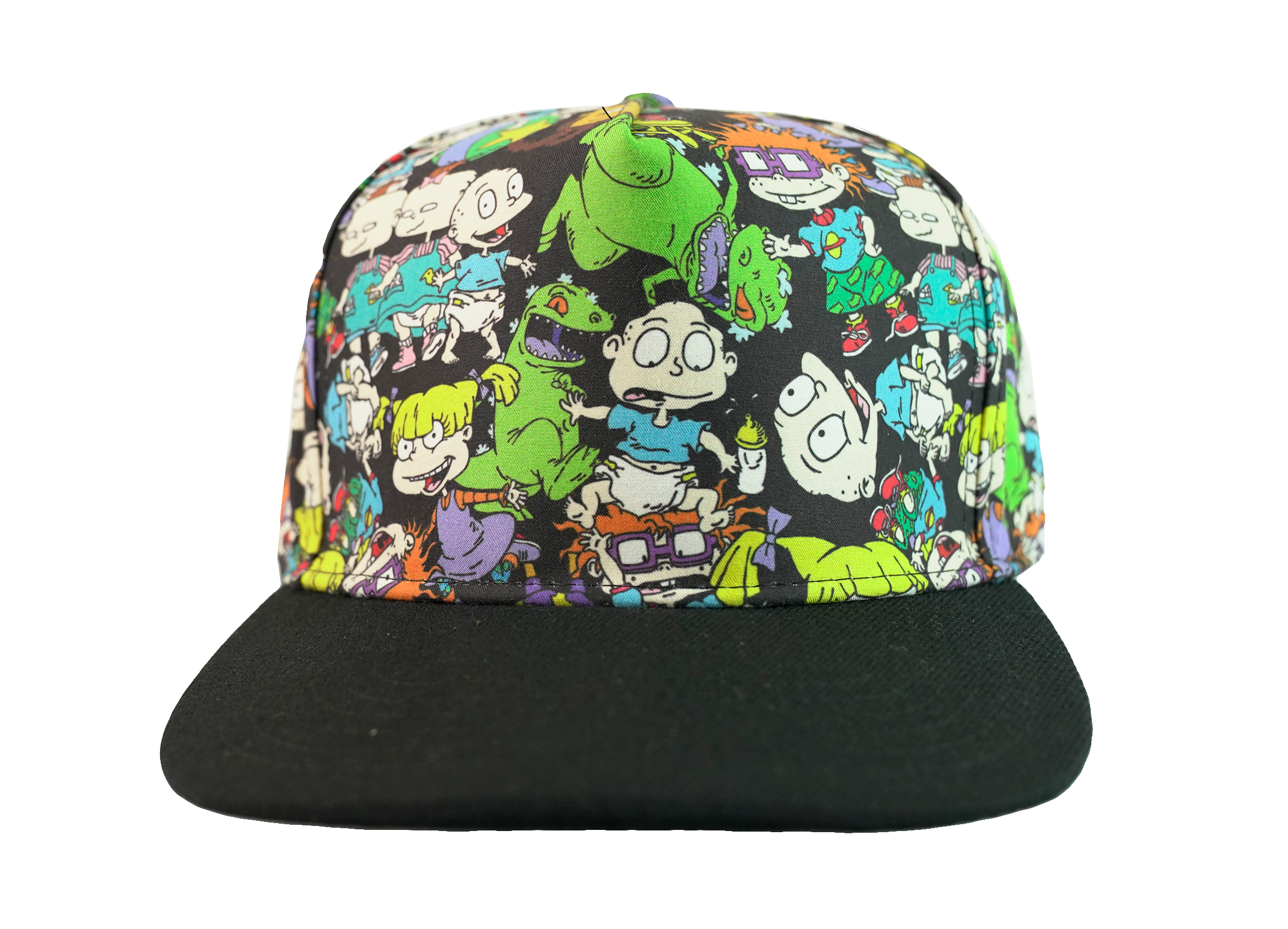 Nickelodeon Rugrats Character AOP Flat Bill Snapback Hat Baseball