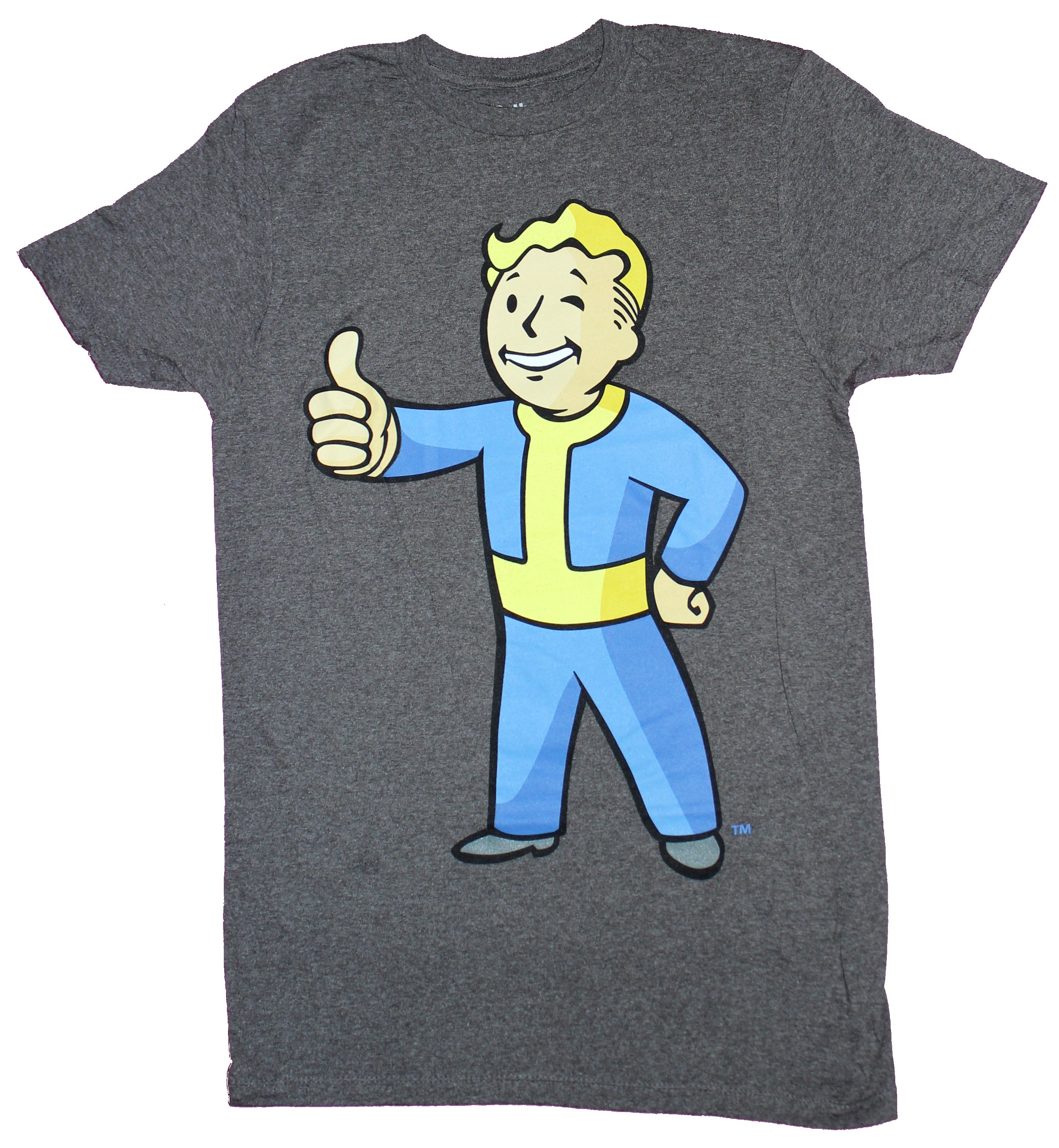 Fallout Mens T-Shirt - Standing Thumbs Up Pip Boy Image | eBay