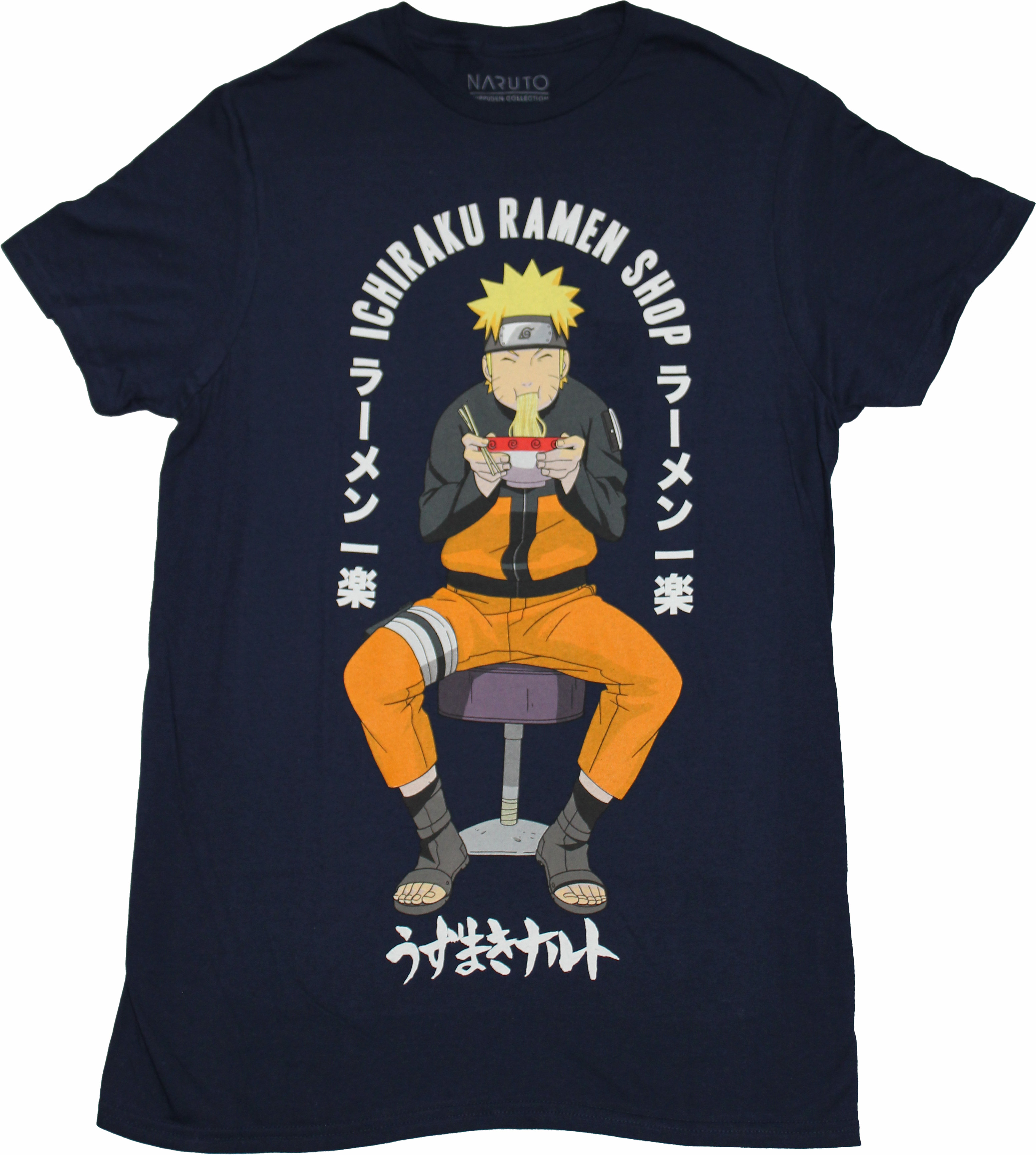 Naruto Shippuden New Adult T-Shirt - Ichiraku Ramen Shop Chow Down