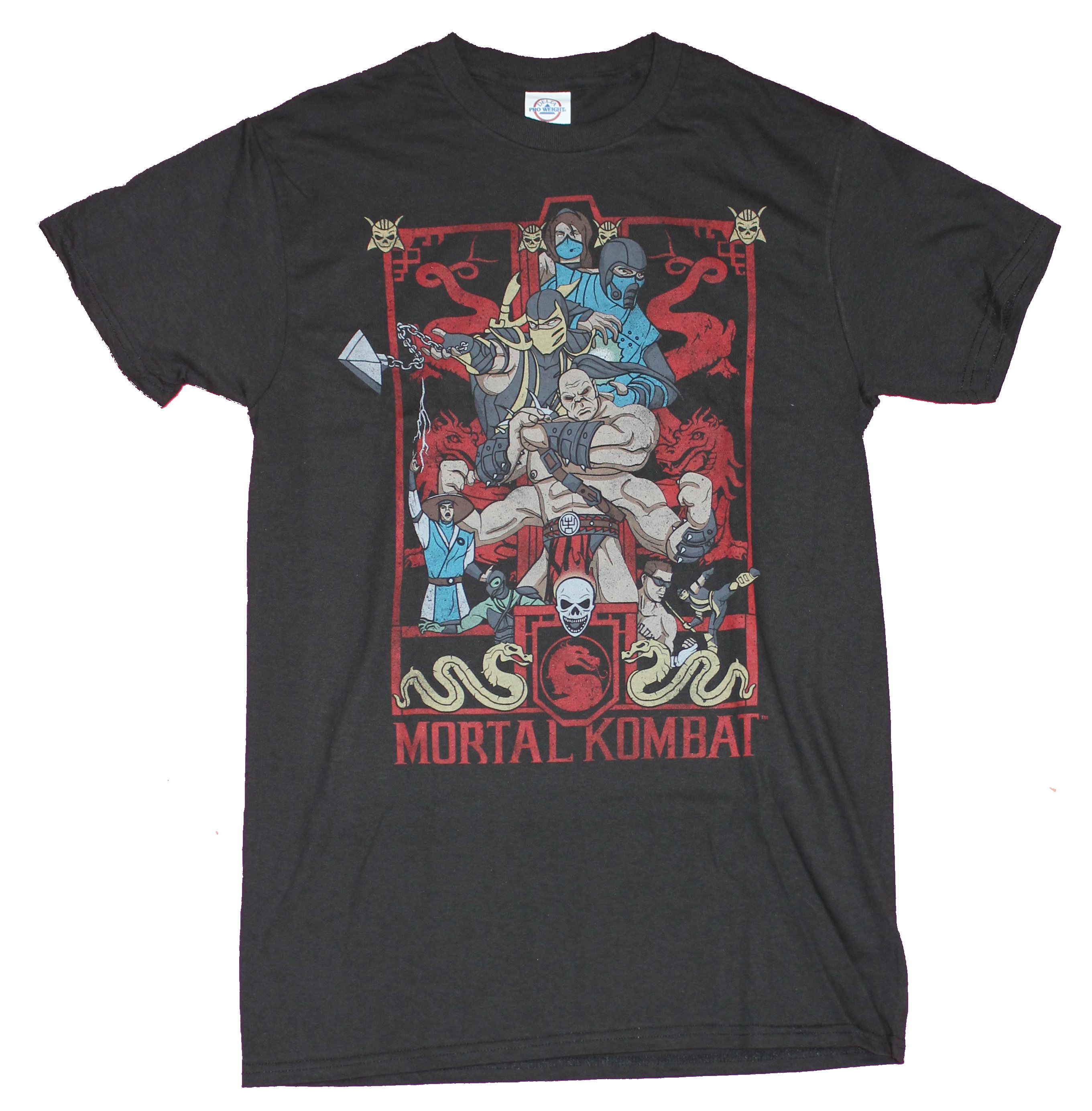 Mortal Kombat Mens T-Shirt - Distressed Goro Centered Character