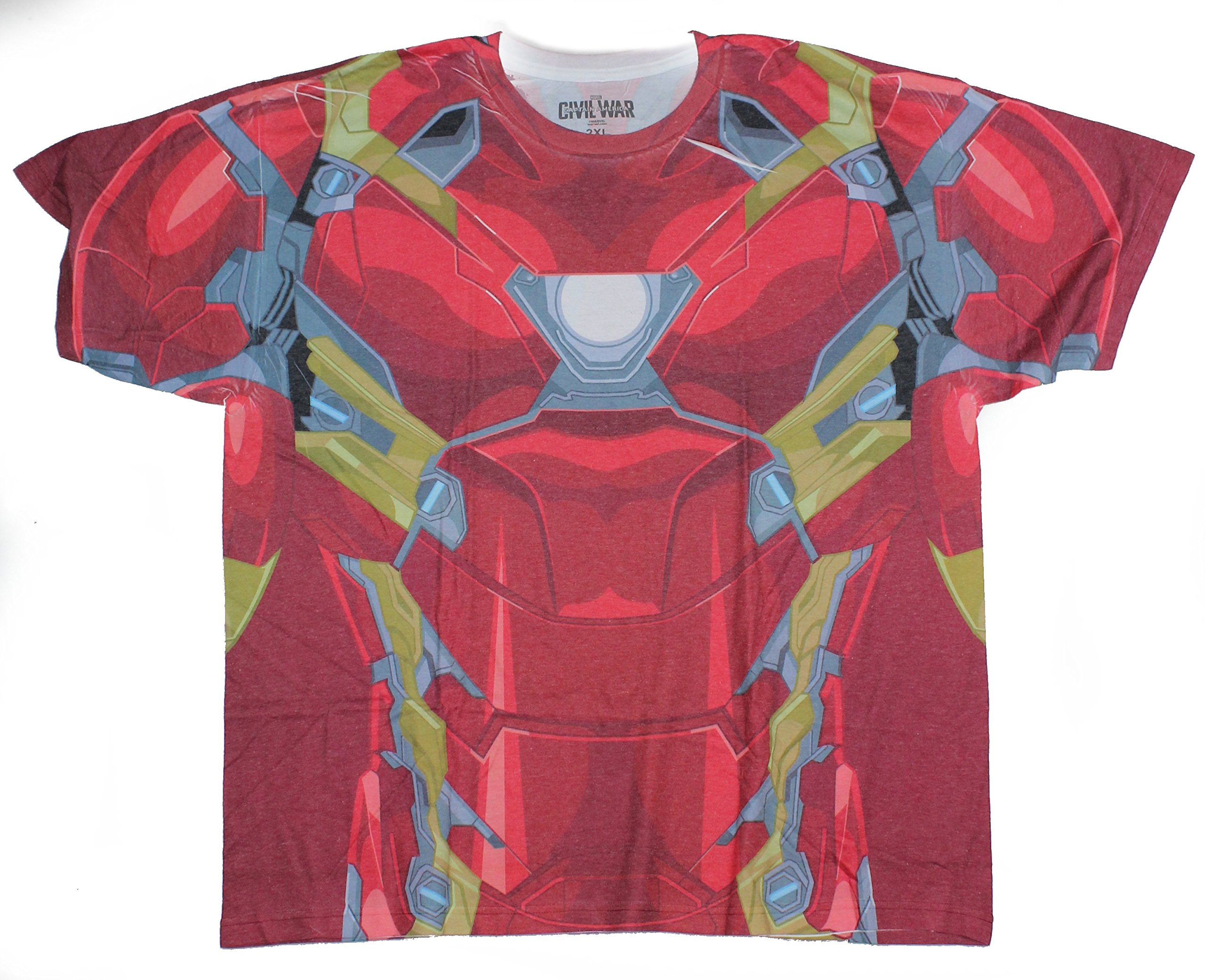 Iron Man (Marvel Comics) Mens T-Shirt - Realistic Sublimation Costume ...