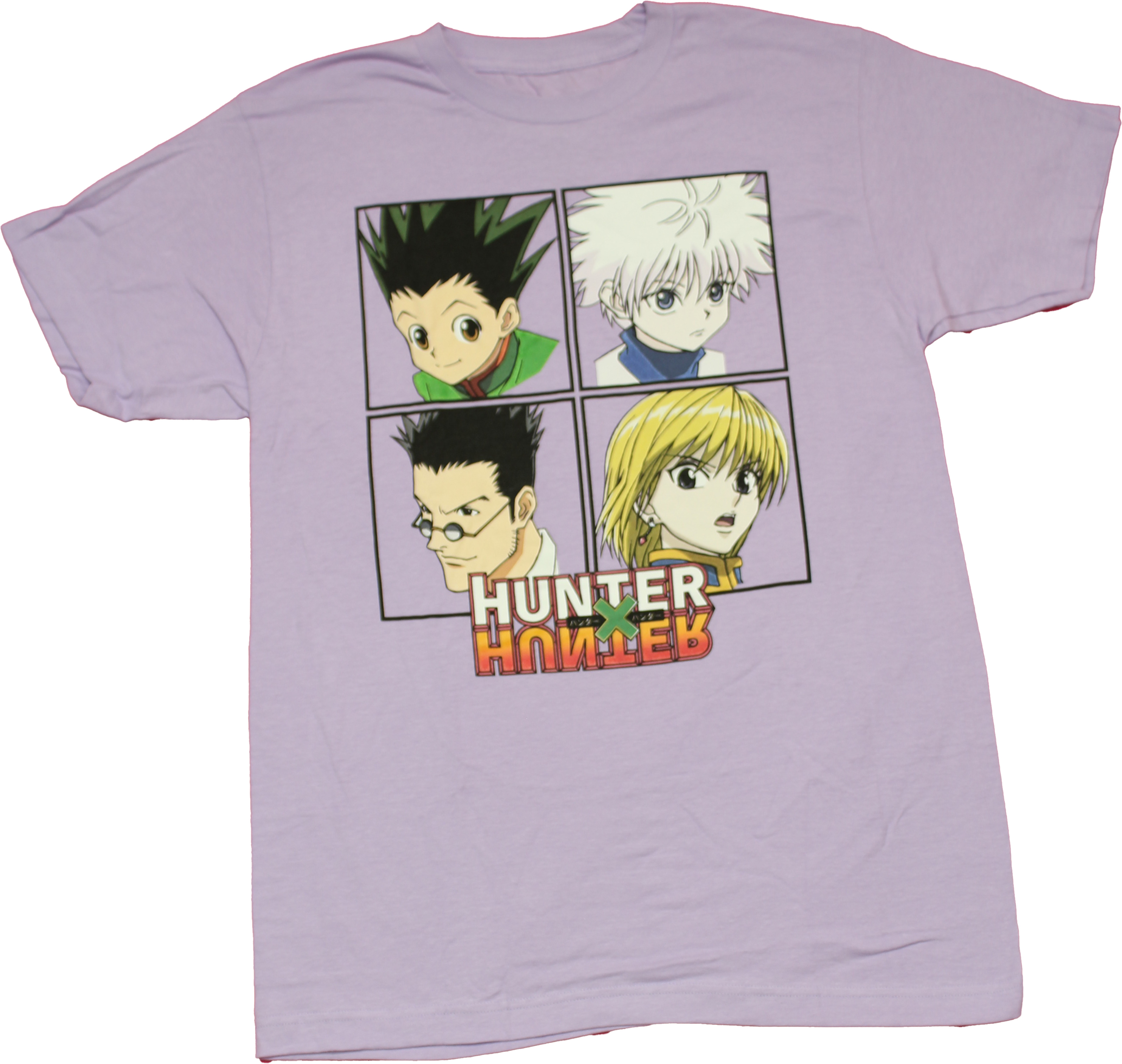 Hunter X Hunter Mens T-shirt - Four Boxed Characters Over Logo | eBay