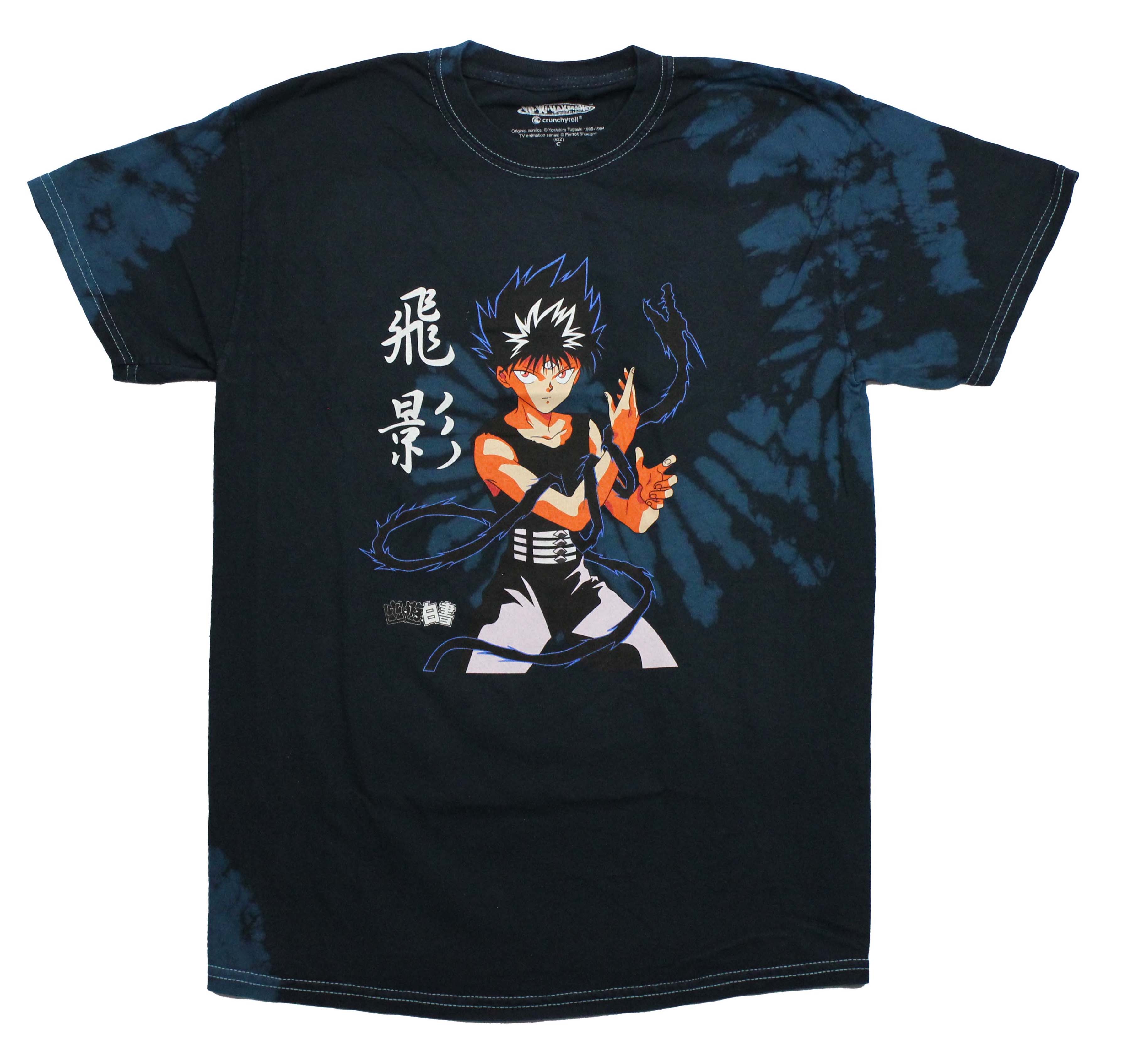 Yu Yu Hakusho New Adult T-Shirt - Hiei Holding Blue Lined Rope Tie