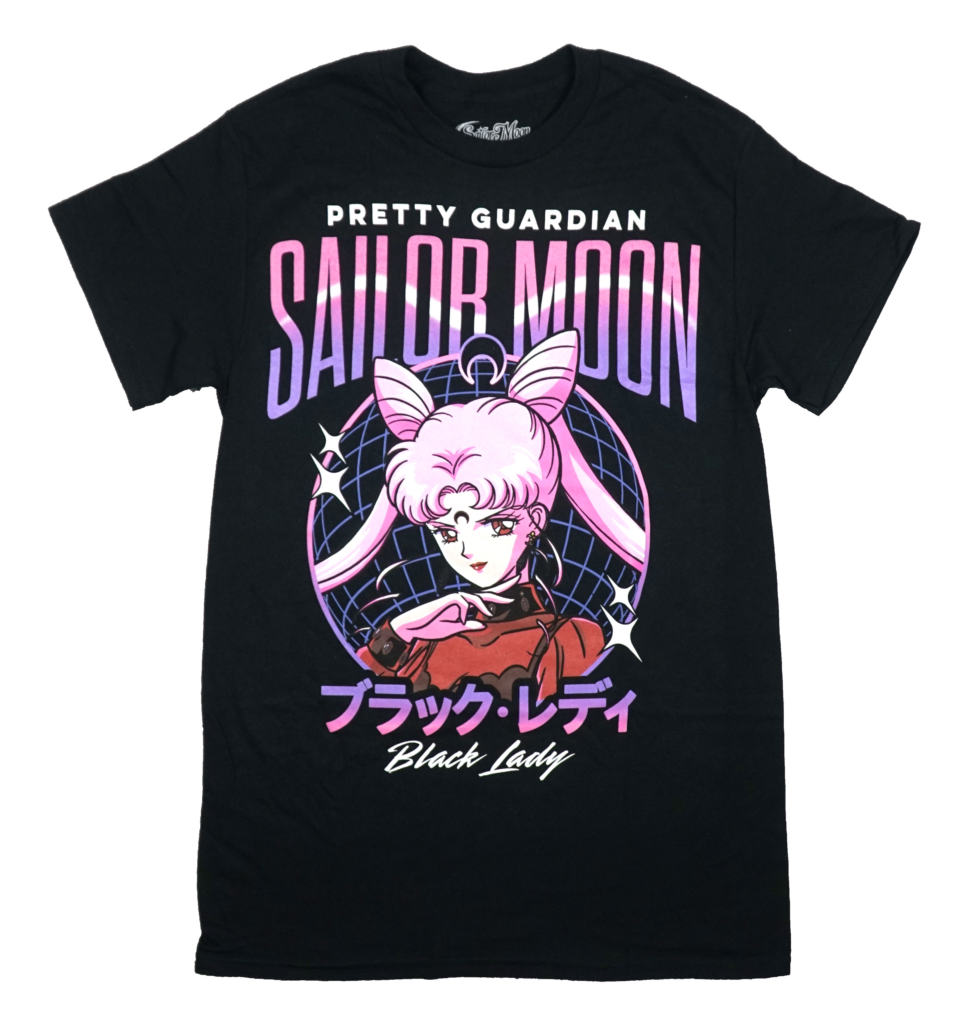 Pretty Guardian Sailor Moon T-shirt Sサイズ Sailor Moon New Adult T-Shirt - Pretty Guardian Black Lady Globe