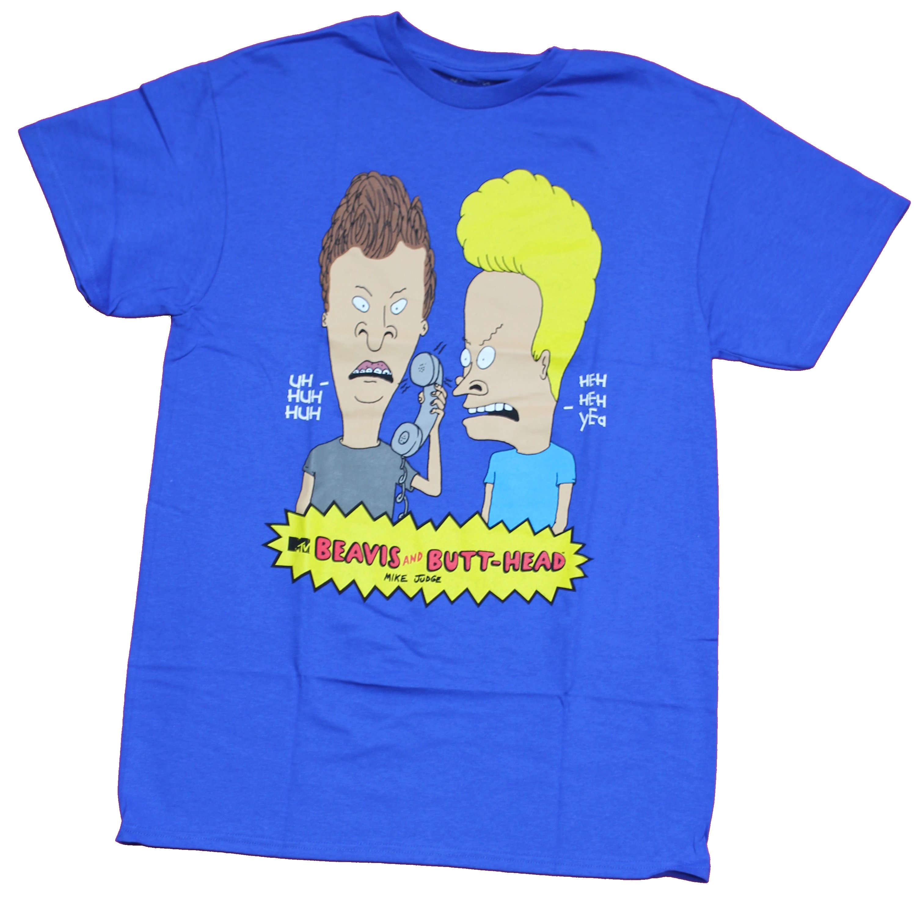 Beavis and Butthead Adult New T-Shirt - uh huh heh Phone
