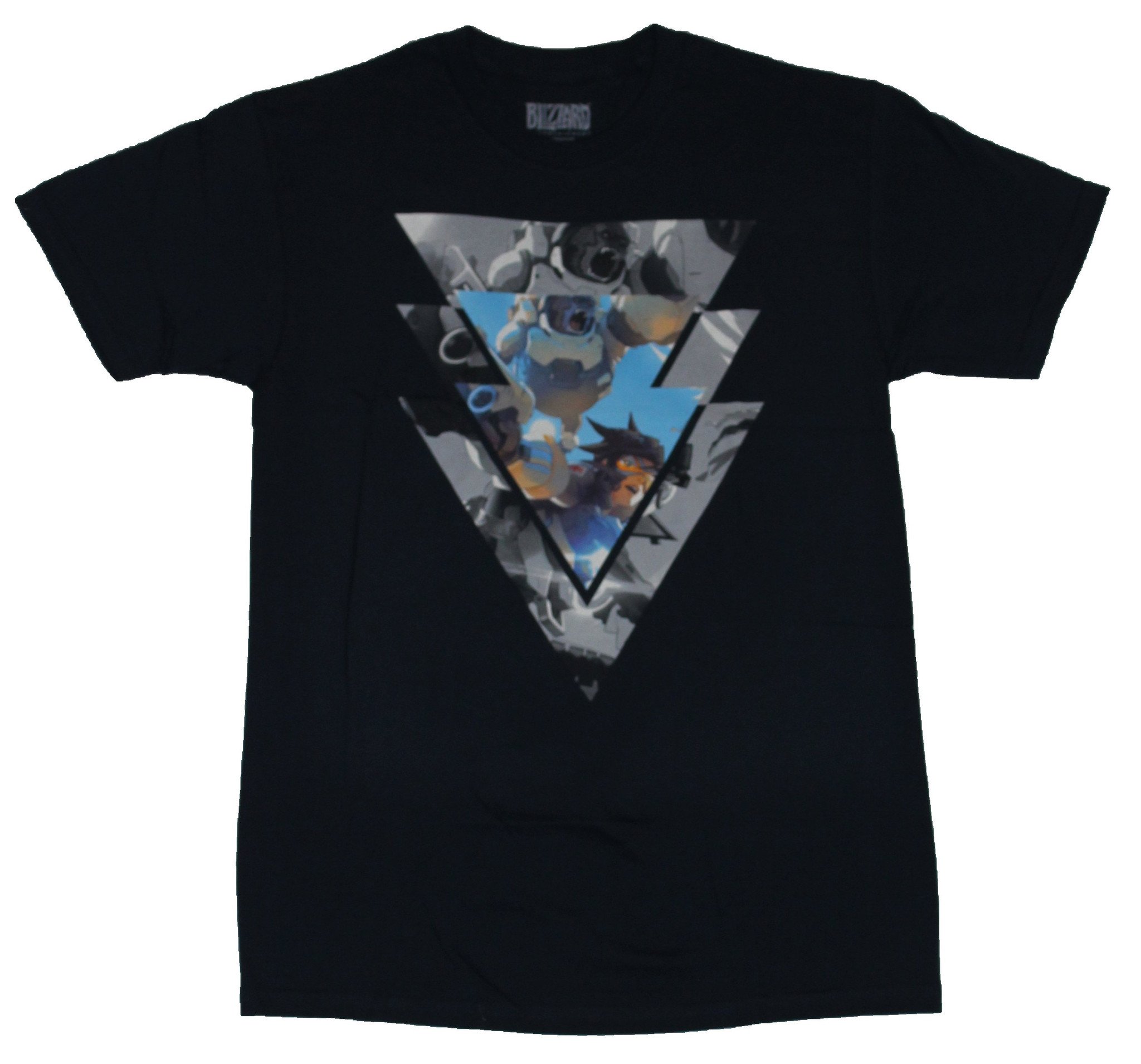 Overwatch Adult New T-Shirt - For the Good Battling Triangle Game Pics