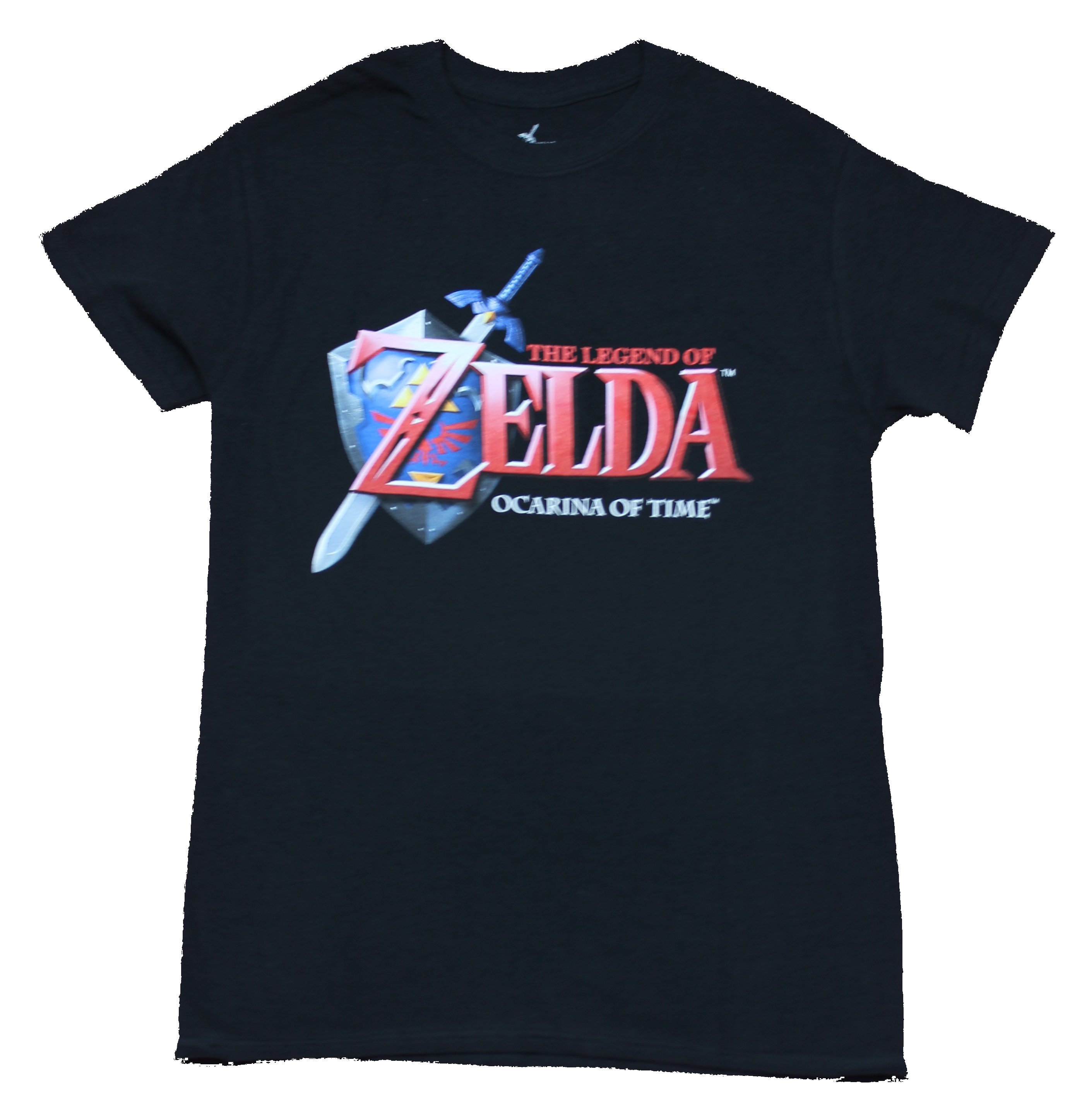 Legend of Zelda Adult New T-Shirt - Ocarina of Time Classic Word