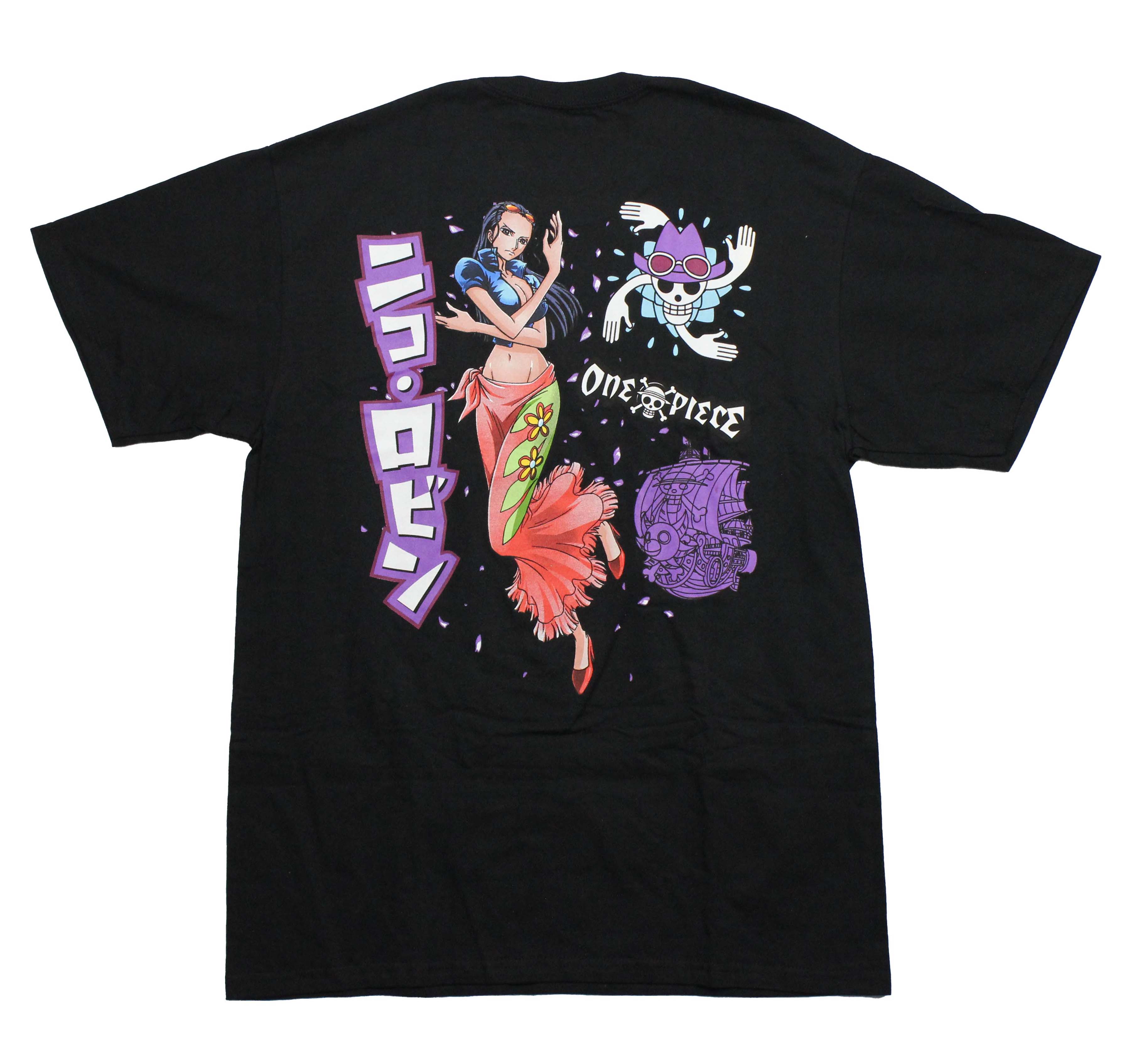 One Piece New Adult T-Shirt - Nico Robin Lapel Logo and Image on