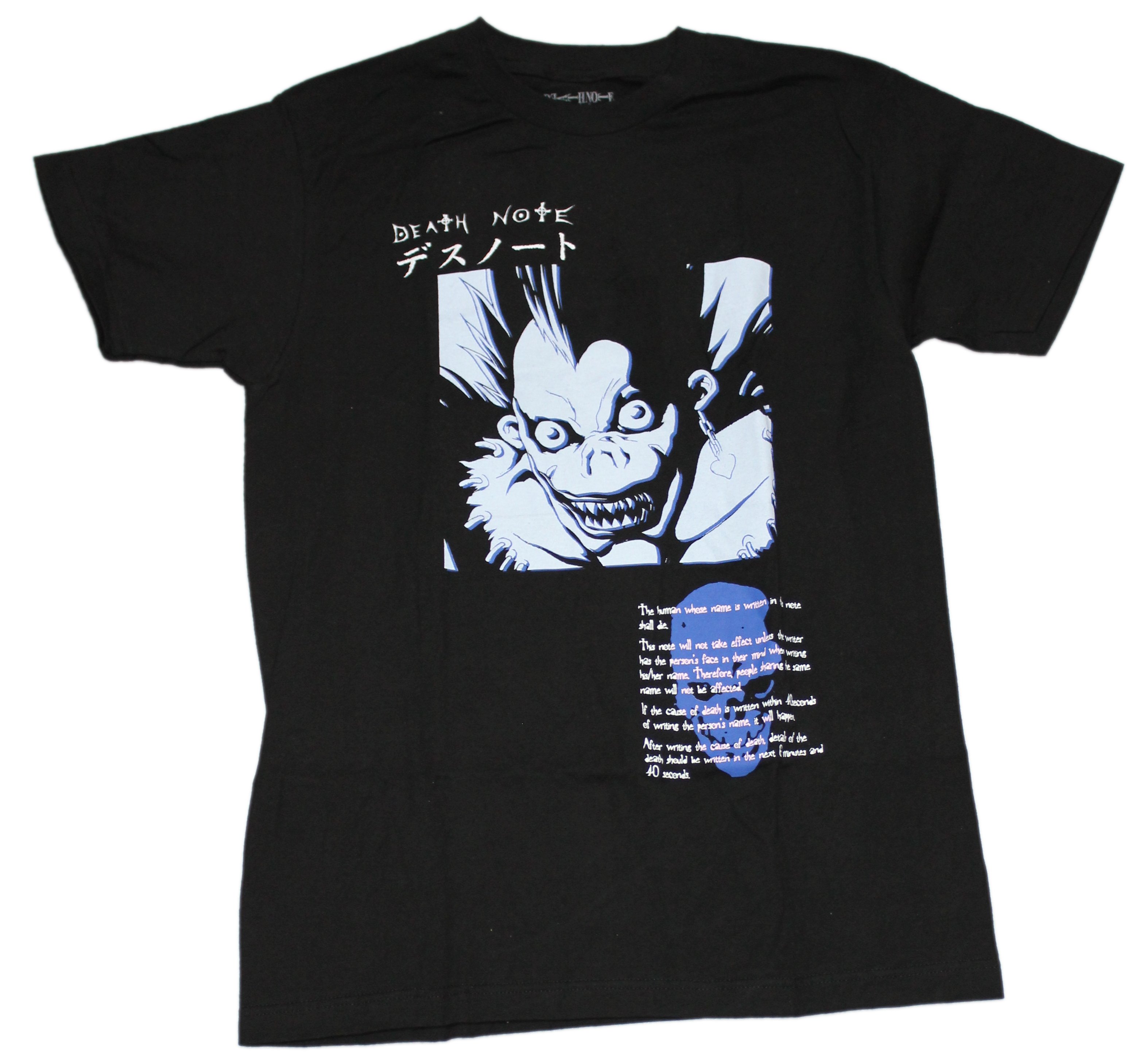 DEATH NOTE リューク Tシャツ ブラック Mサイズ Death Note New Adult T-Shirt - Deathnote Ryuk Blue Box Face | eBay