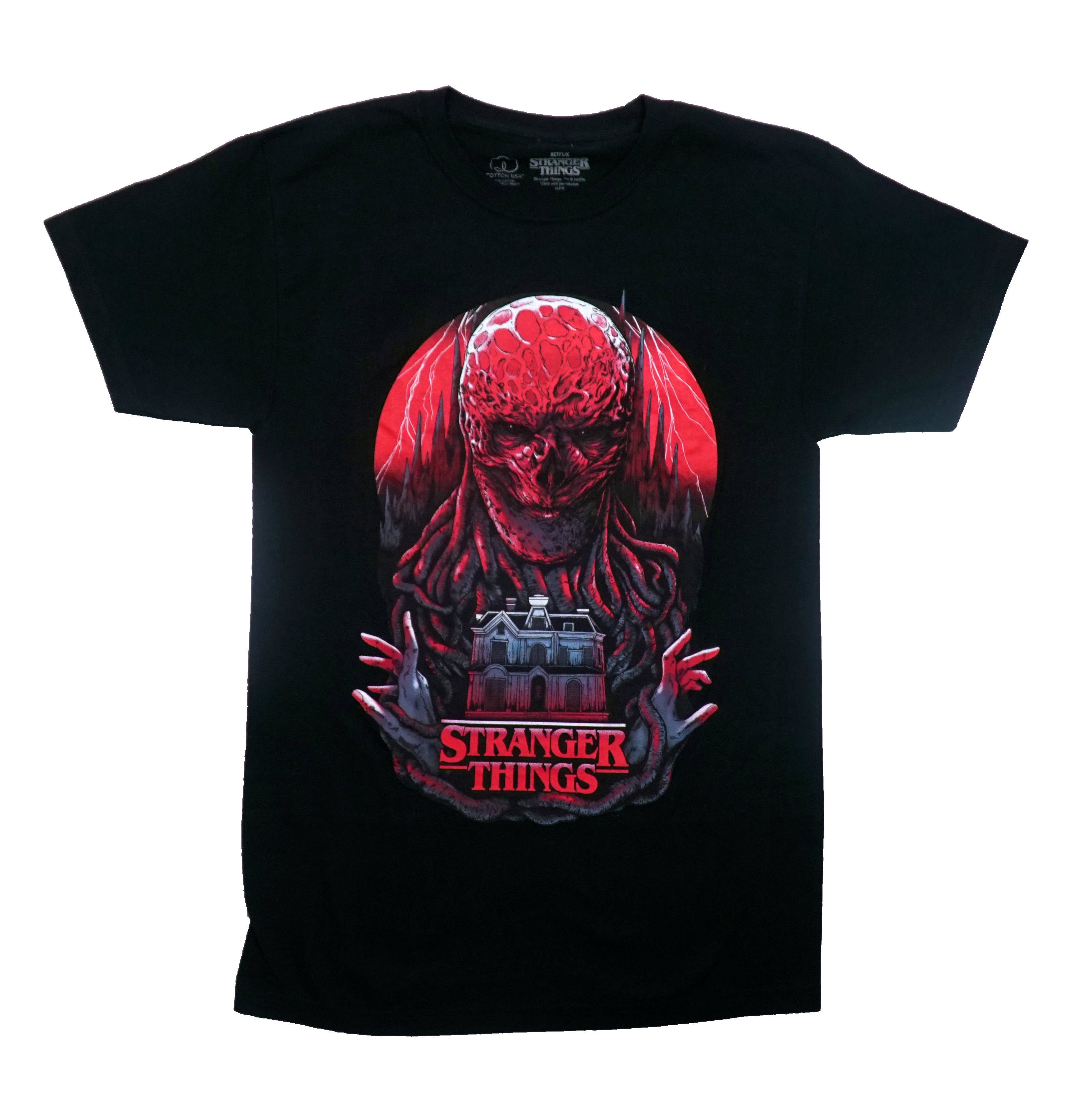 Stranger Things Mens T-Shirt - All Red Vecna Over House | eBay