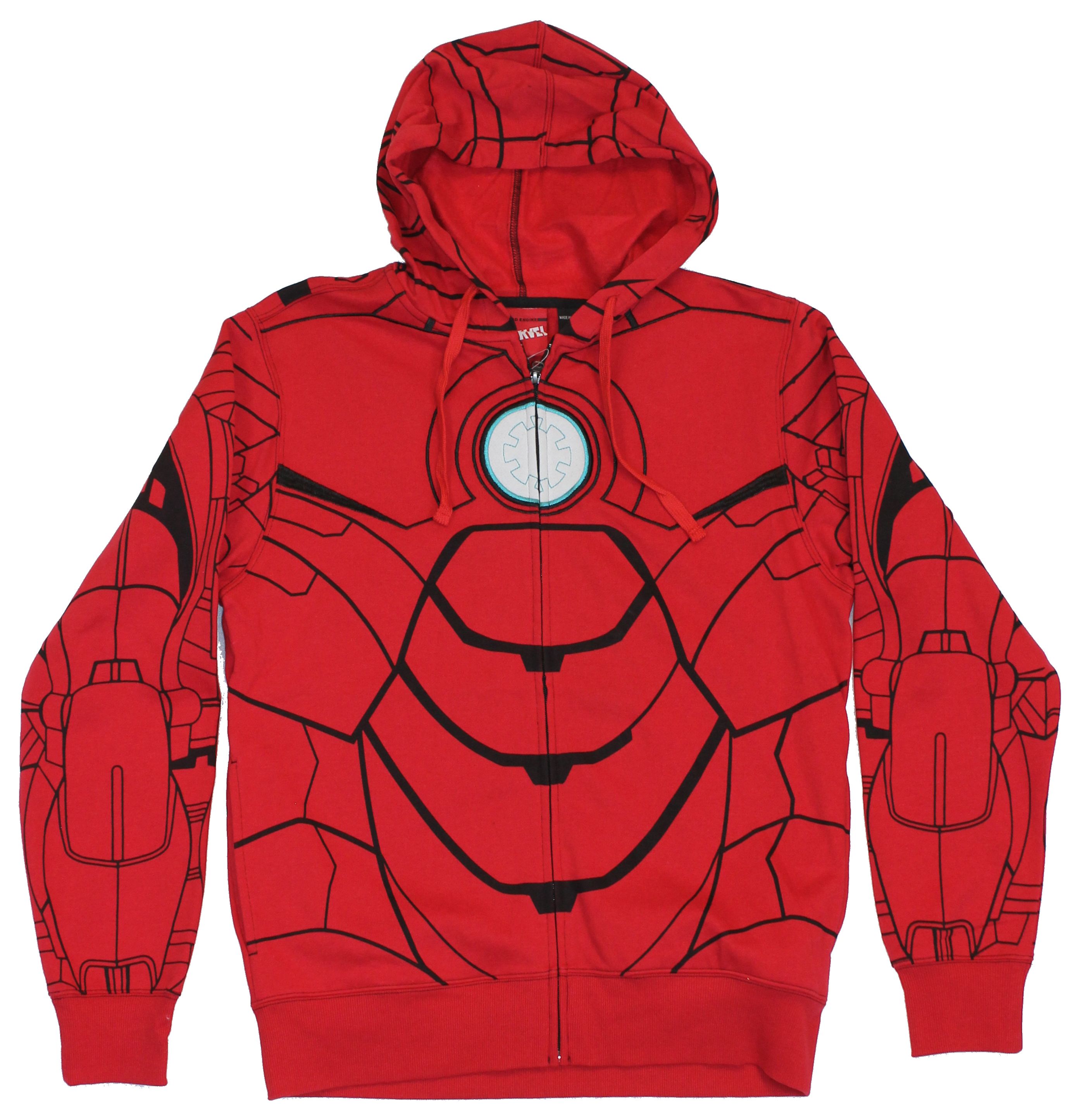 Iron Man Marvel Mens Hoodie Sweatshirt - Mark 4 Costume w Std Hood | eBay