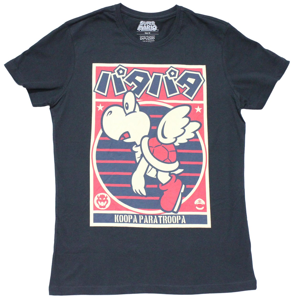 Super Mario New Adult T-Shirt - Kanji 