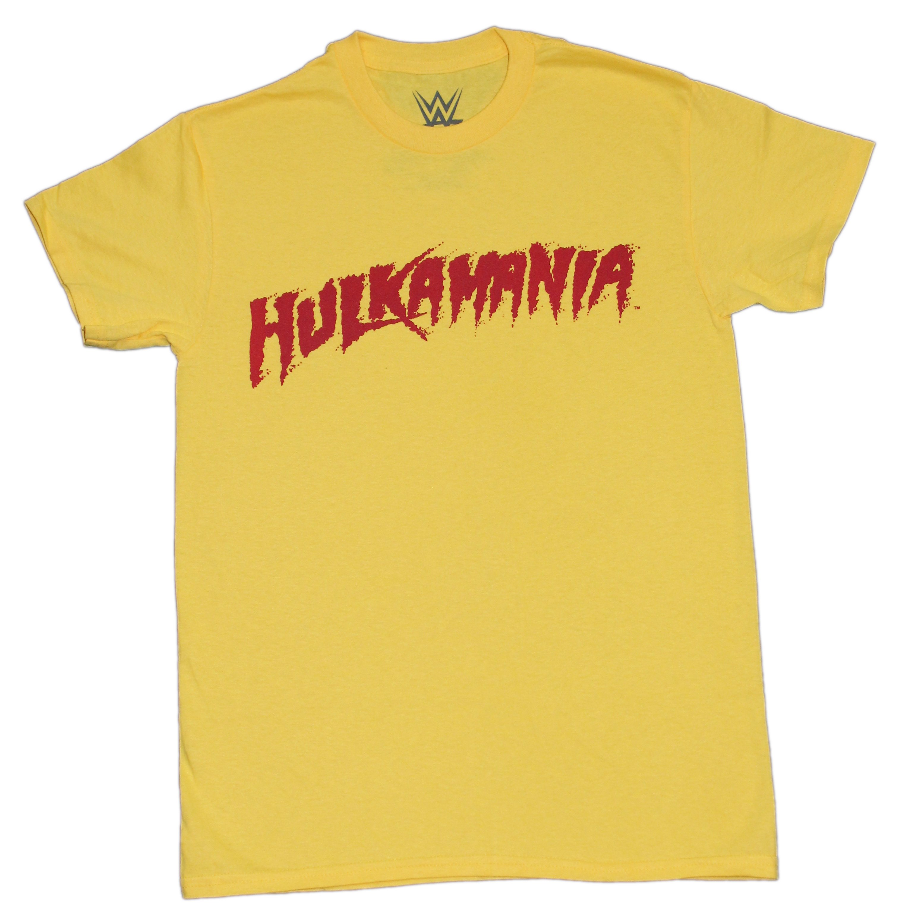 WWE Mens T-shirt - Hulkamania Red Logo | eBay