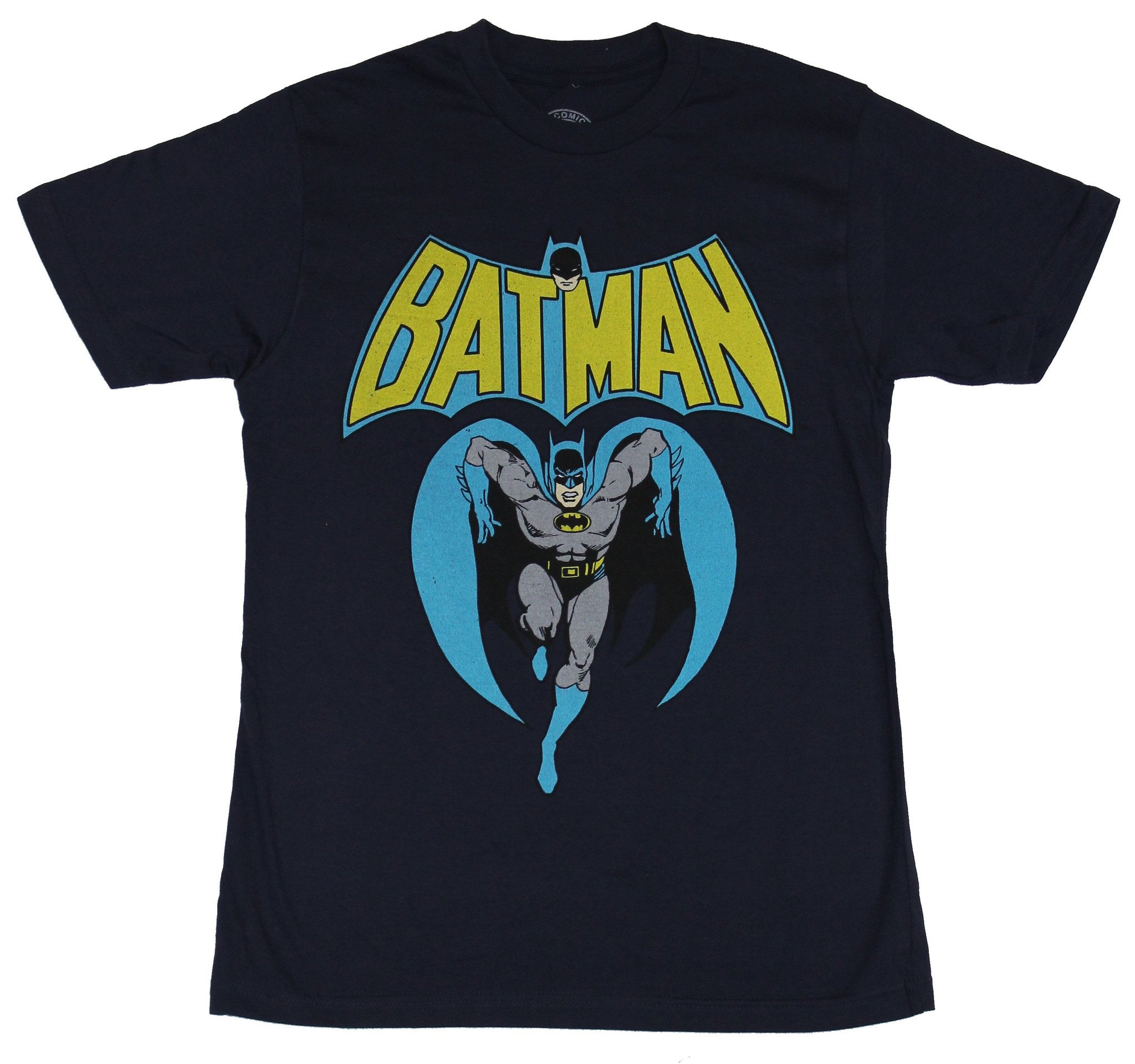 Batman (DC Comics) Mens T-Shirt - Running Rush Bats Under Old