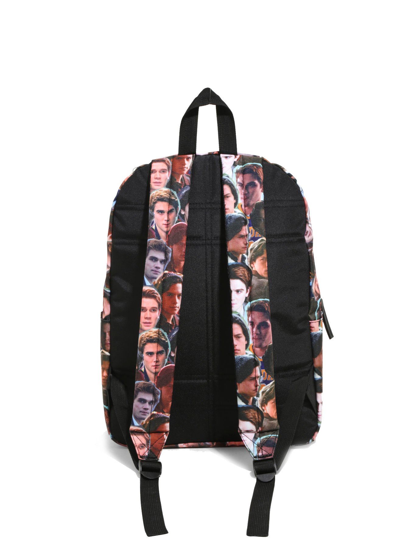 NEW Riverdale Archie & Jughead Double Zipper Pocket Backpack Hot Topic Exclusive Riverdale Varsity Slouch Backpack Hot Topic Exclusive | Hot  main image 3