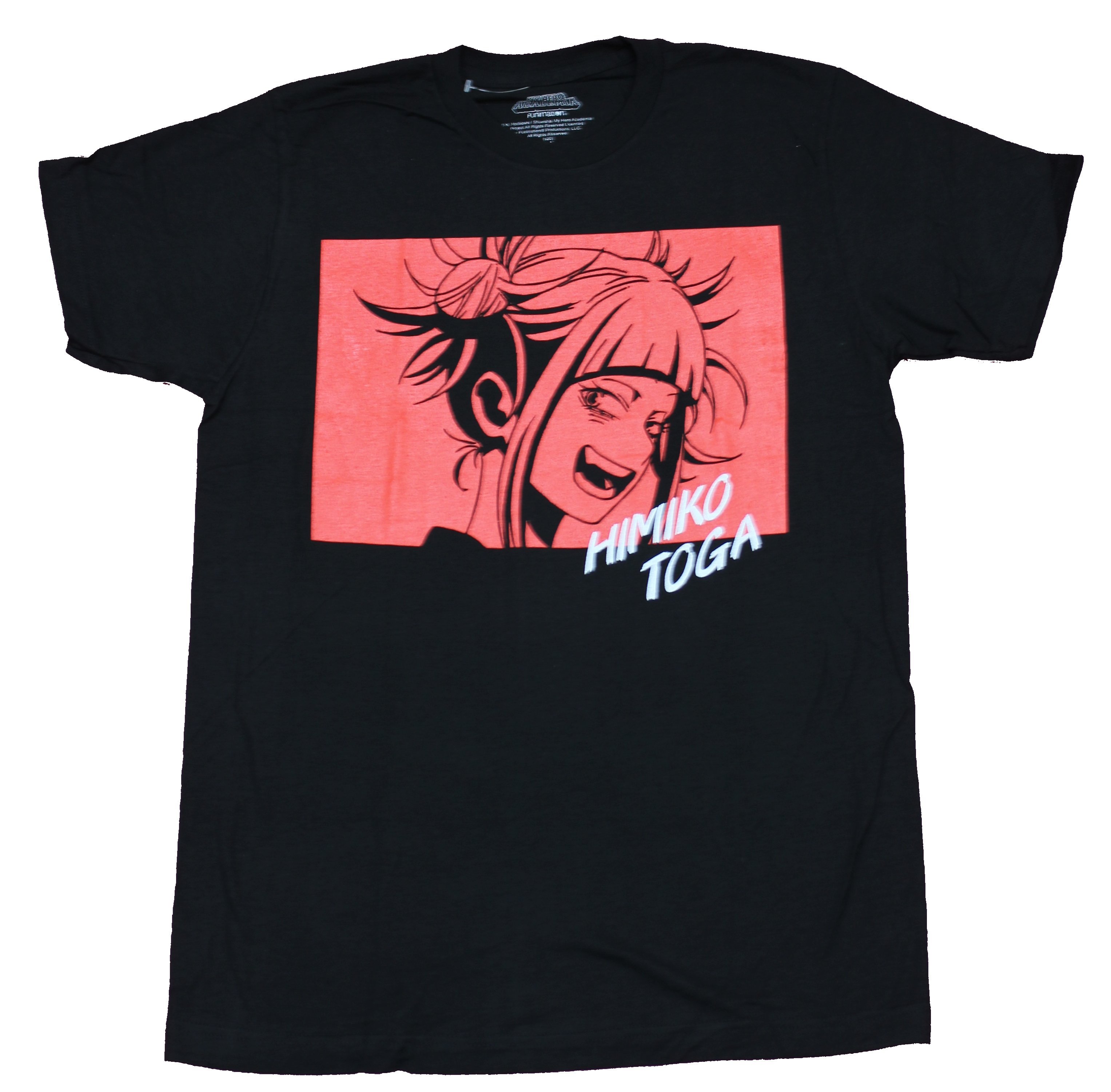 My Hero Academia Adult New T-Shirt - Himiko Toga Red Print face