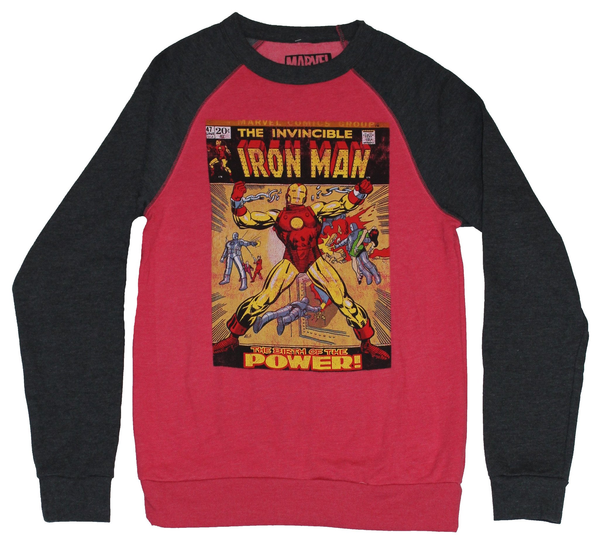 Iron Man Marvel Mens Crewneck Sweatshirt - Birth Power Issue 47 Cover | eBay