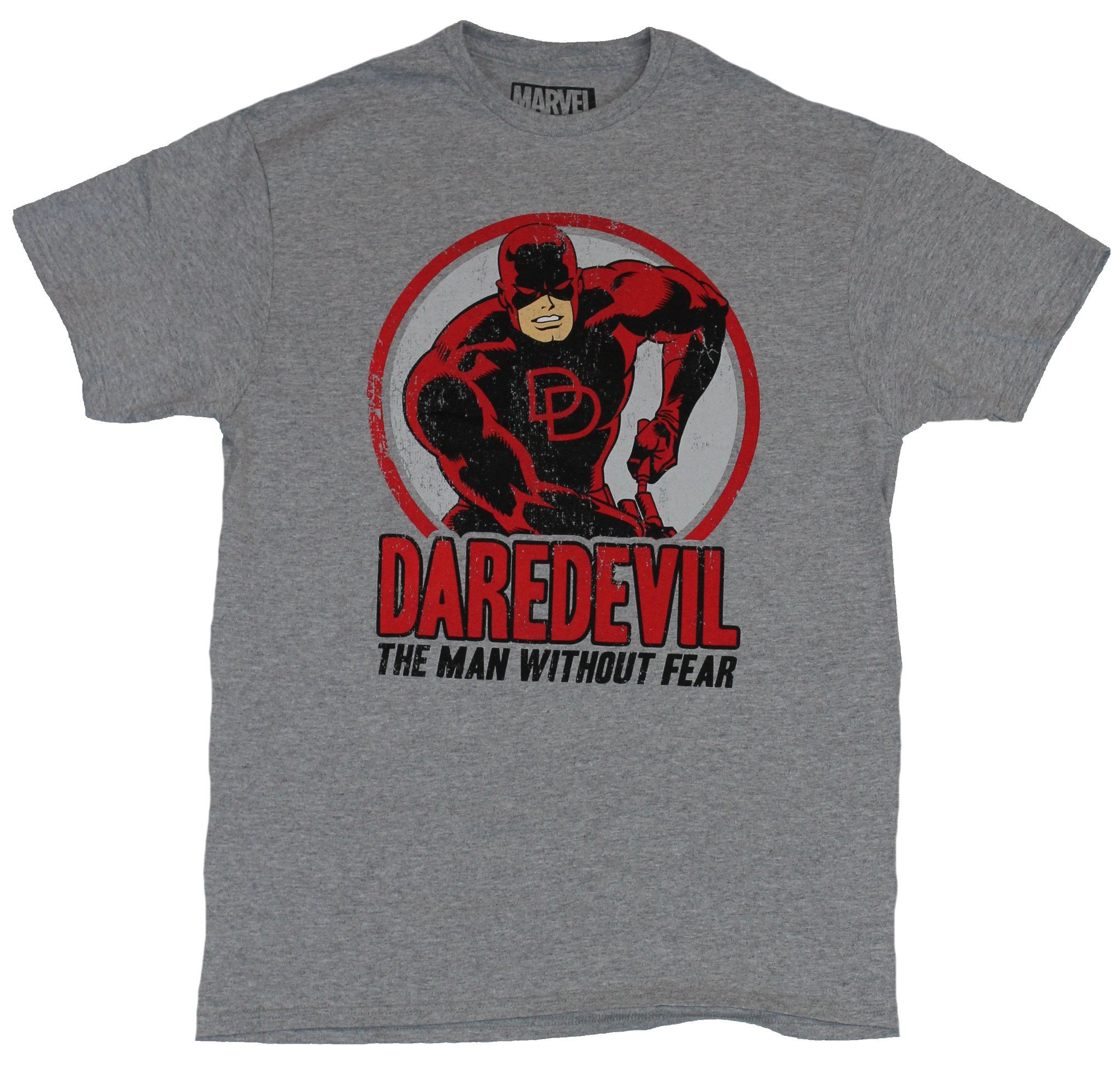 SMALL THRU 5X Marvel Daredevil DD Logo Red Men's T-Shirt New 