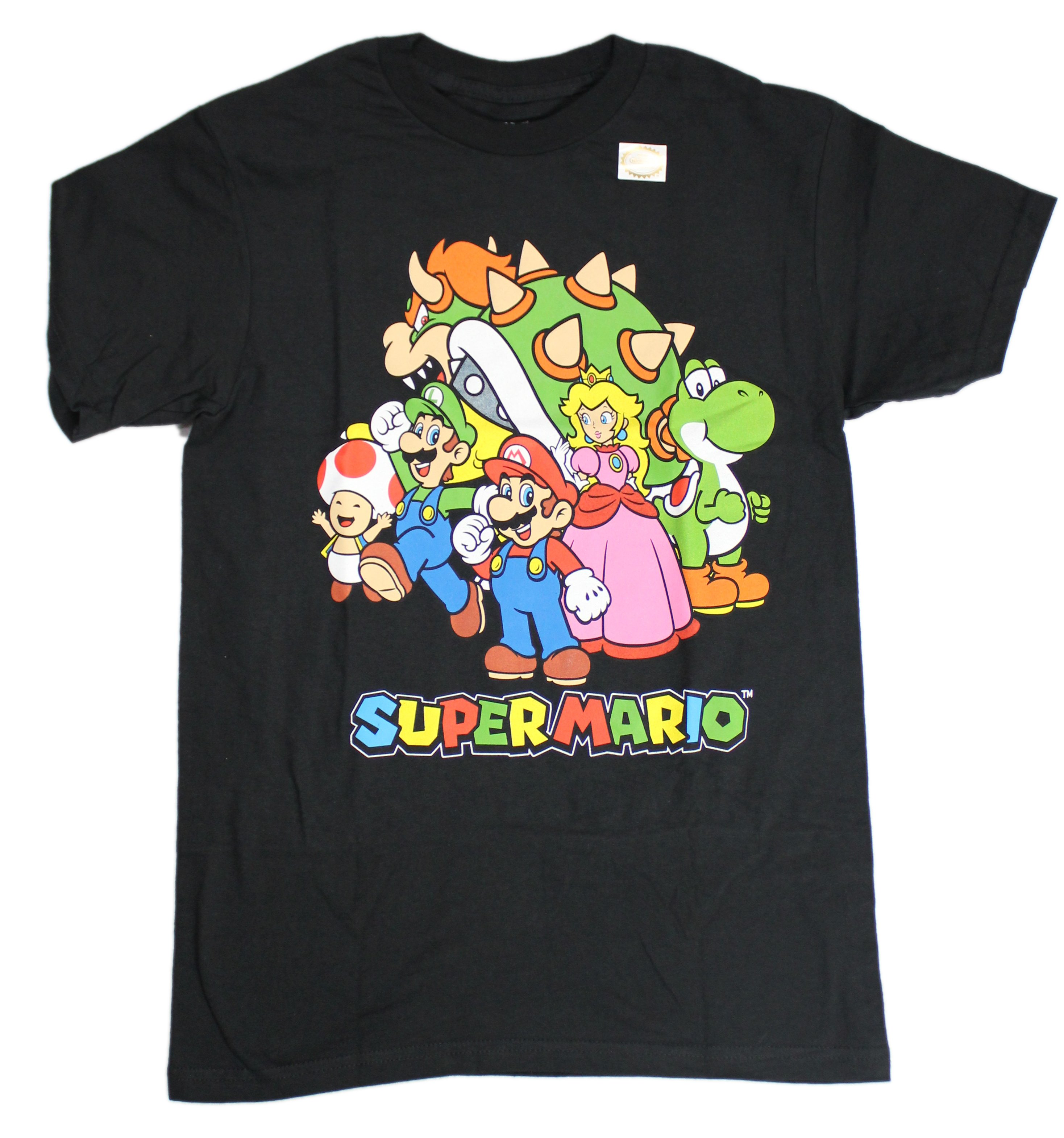 Hoved fløjl Stor Super Mario Brothers New Adult T-Shirt - Giant Group Over Name | eBay