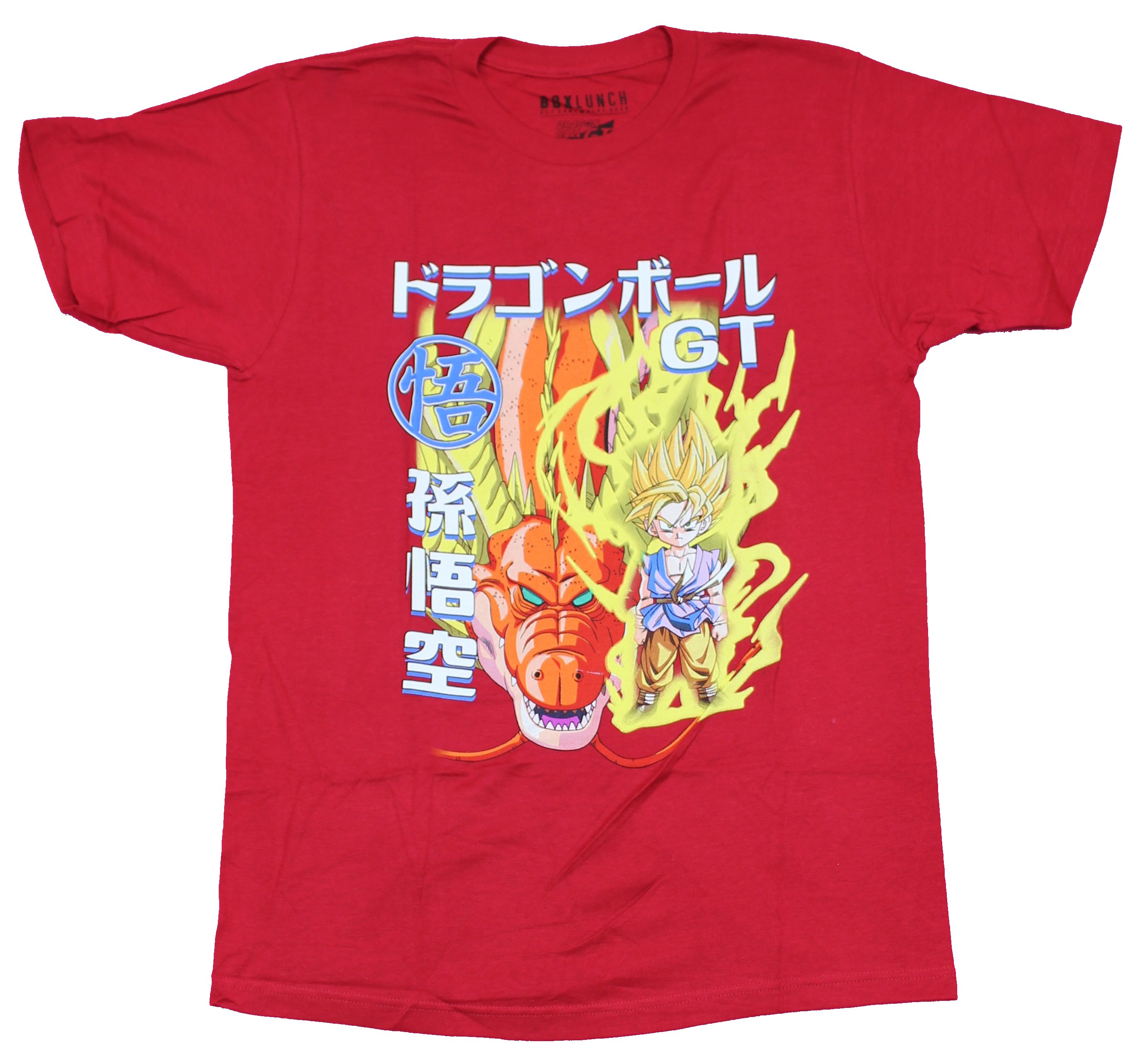 Dragon Ball Z Adult New T-Shirt - Goku Kanji Shenron Fiery Collage - Bild 1 von 2