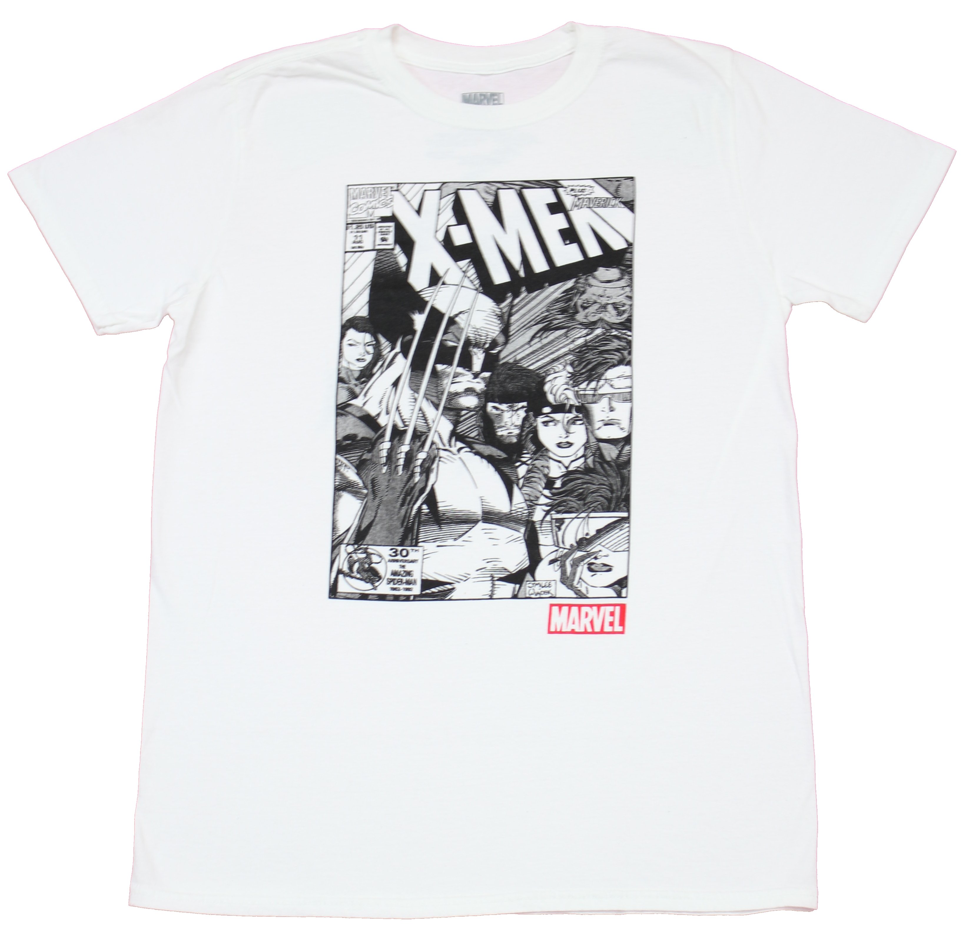 X-Men Adult New T-Shirt - Issue 11 Wolverine Jim Lee B & W Cover