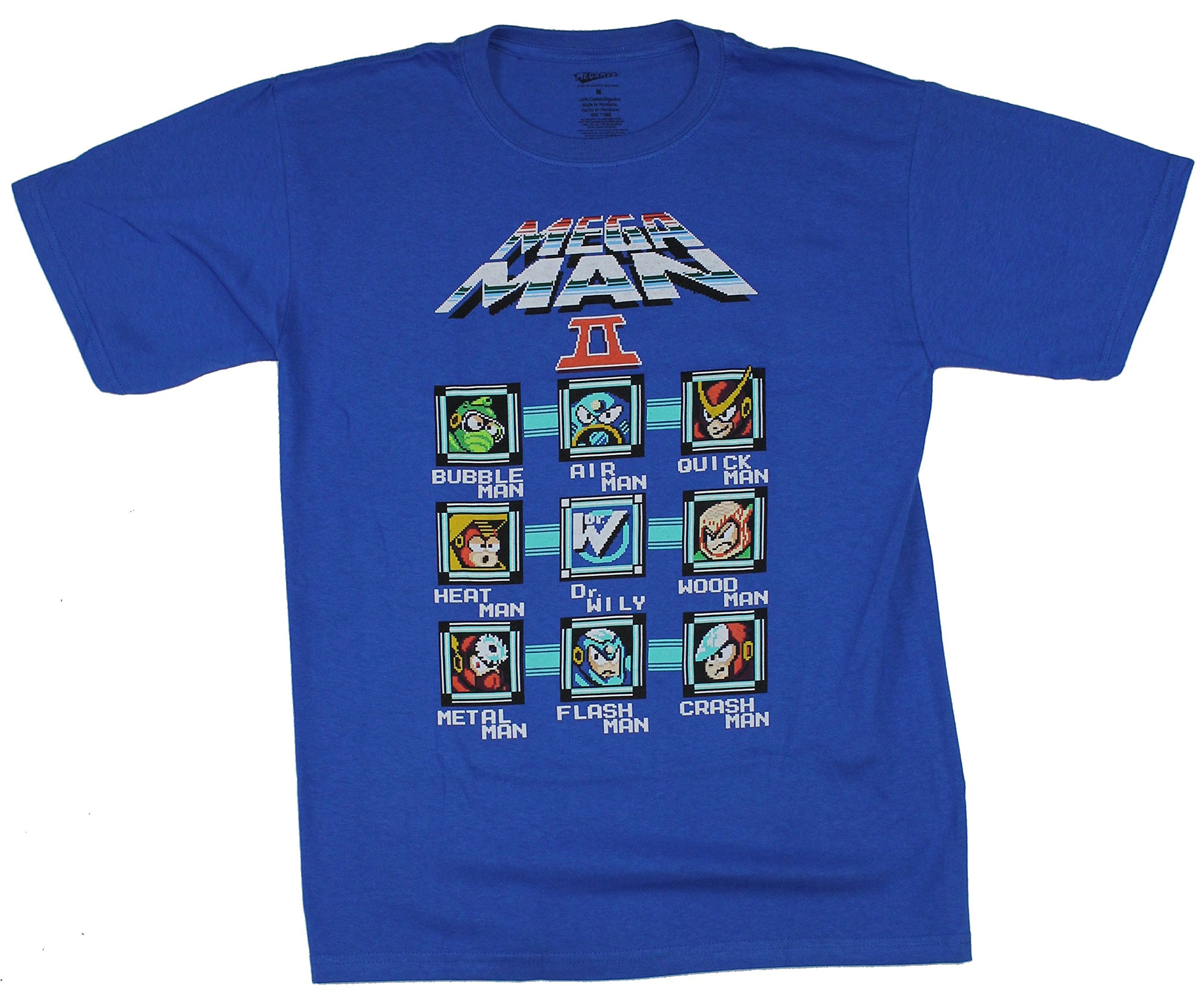 Mega Man Adult New T-Shirt - Megaman II Boss Selection Screen | eBay