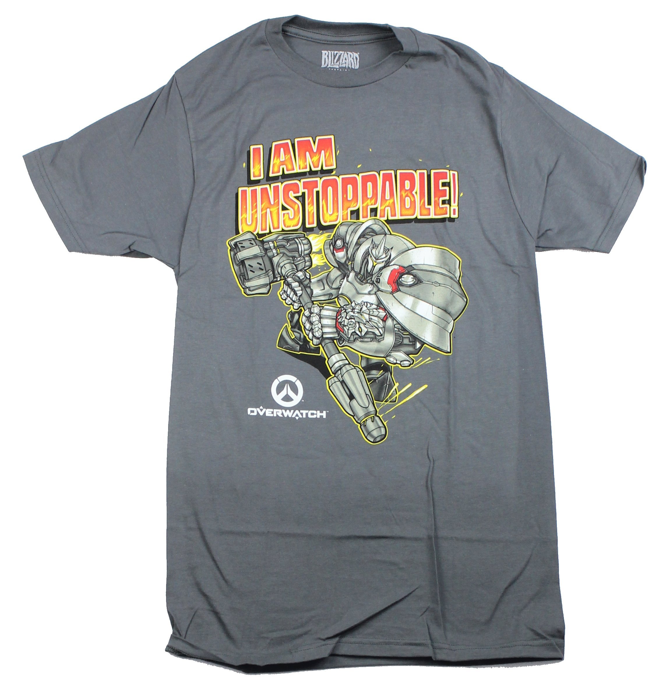 Overwatch Mens T-Shirt -Reinhardt I Am Unstoppable Destruction