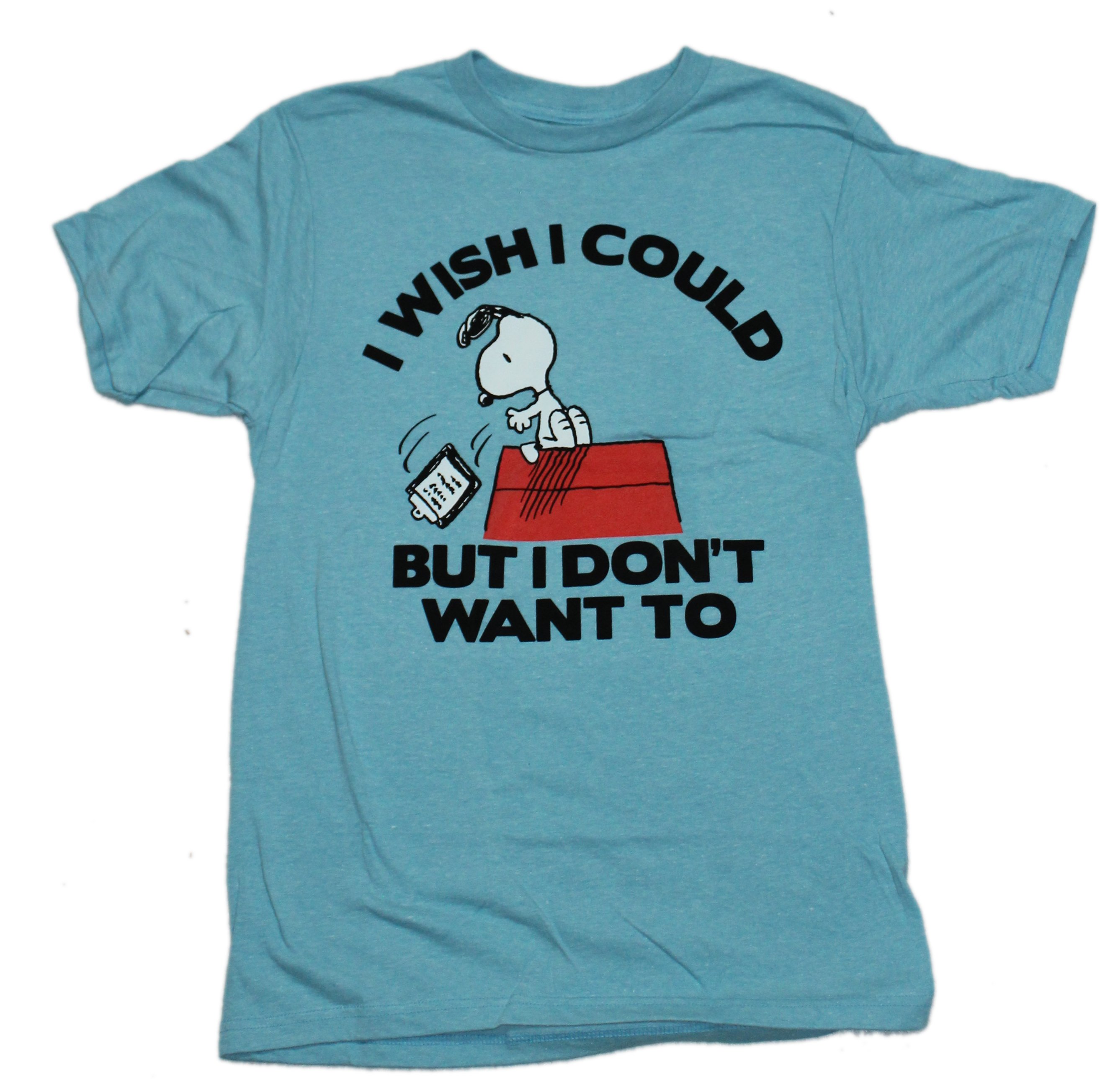 Peanuts New Adult T-Shirt - I Wish I Could but I Don't Want to | eBay