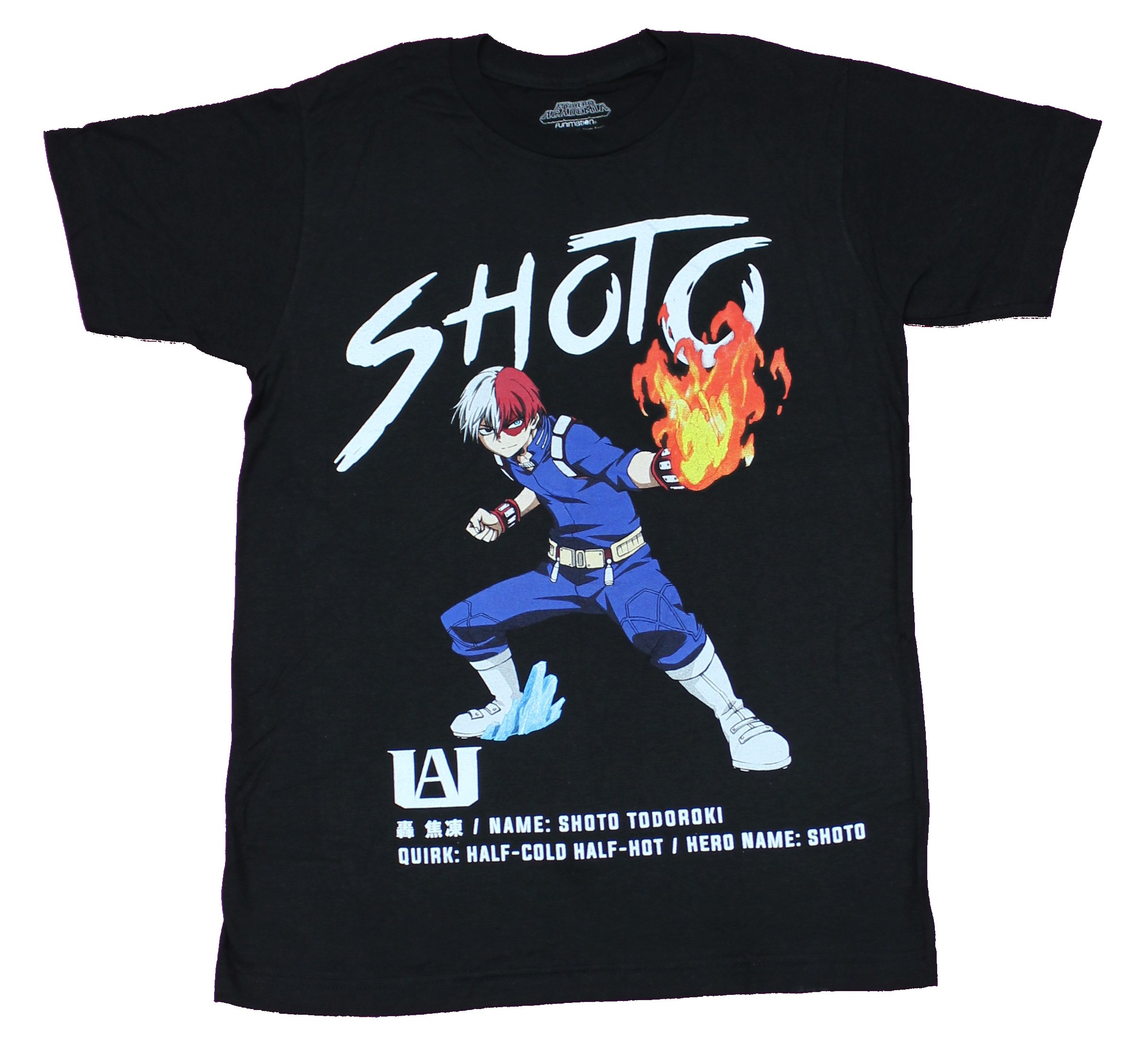 My Hero Academia Adult New T-Shirt - Shoto Todoroki Fire Hand