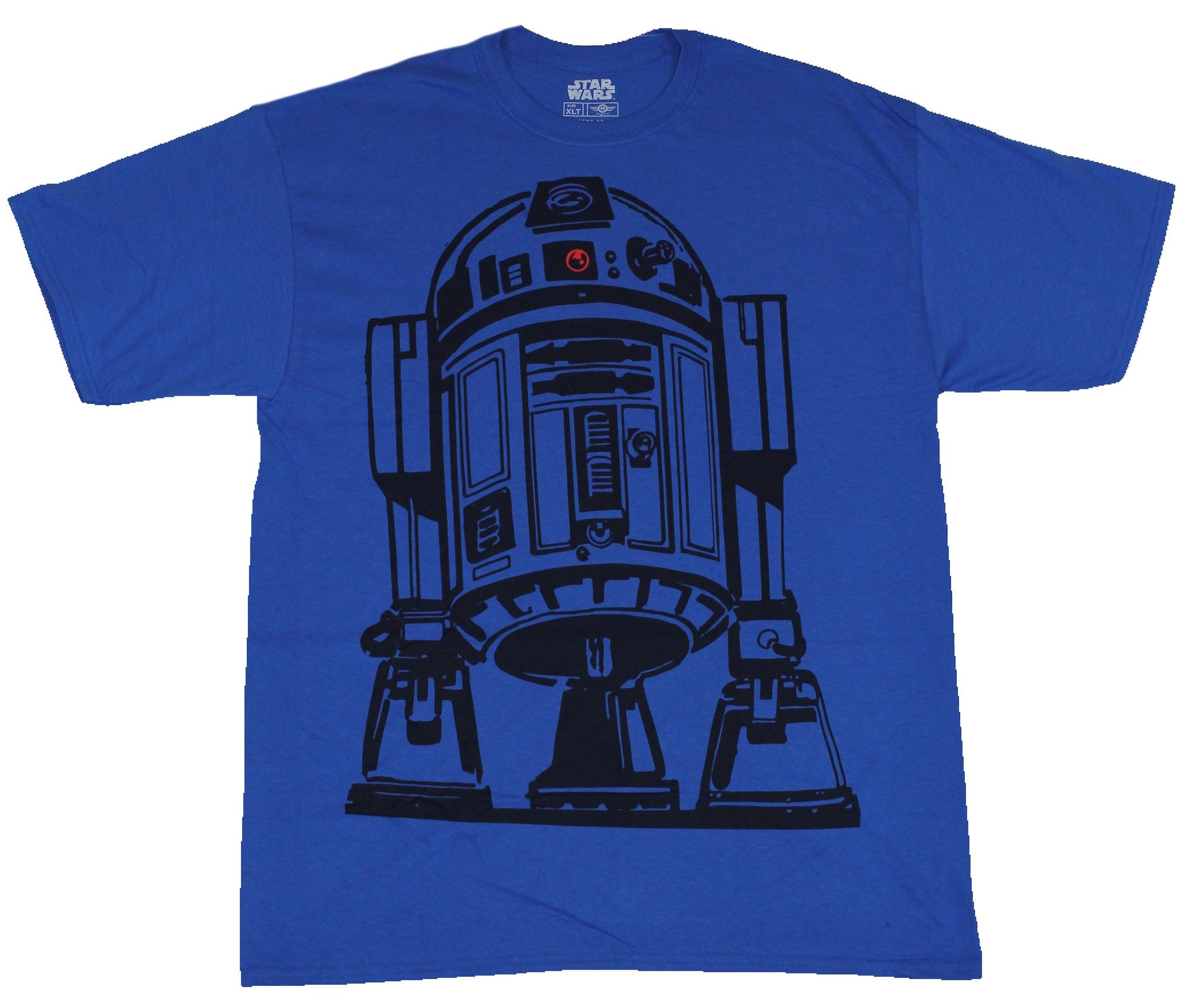 Star Wars Mens T-Shirt - R2-D2 Giant Black Line Drawn R2D2 Image