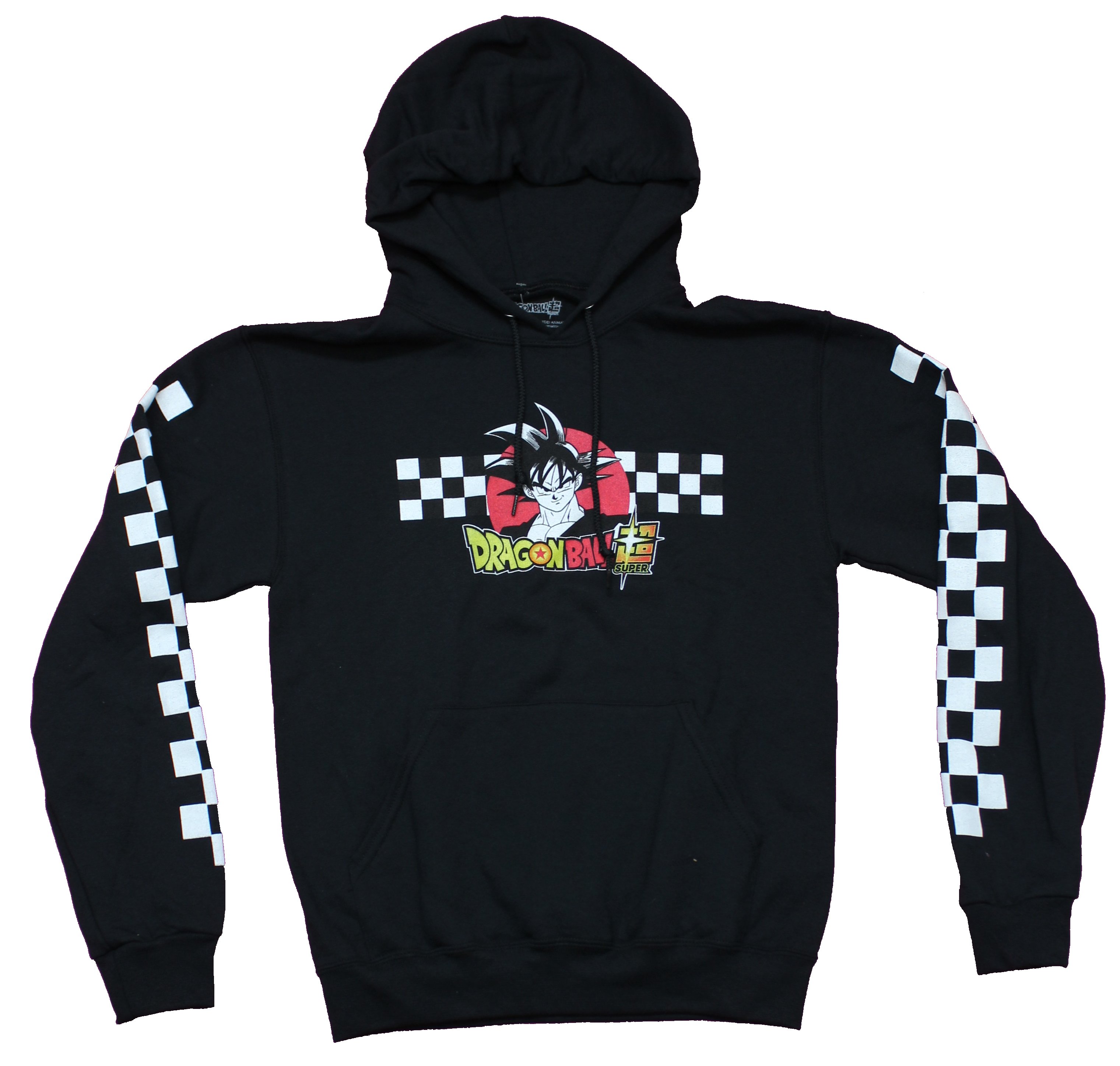 Hoodie with hot sale checkered sleeves