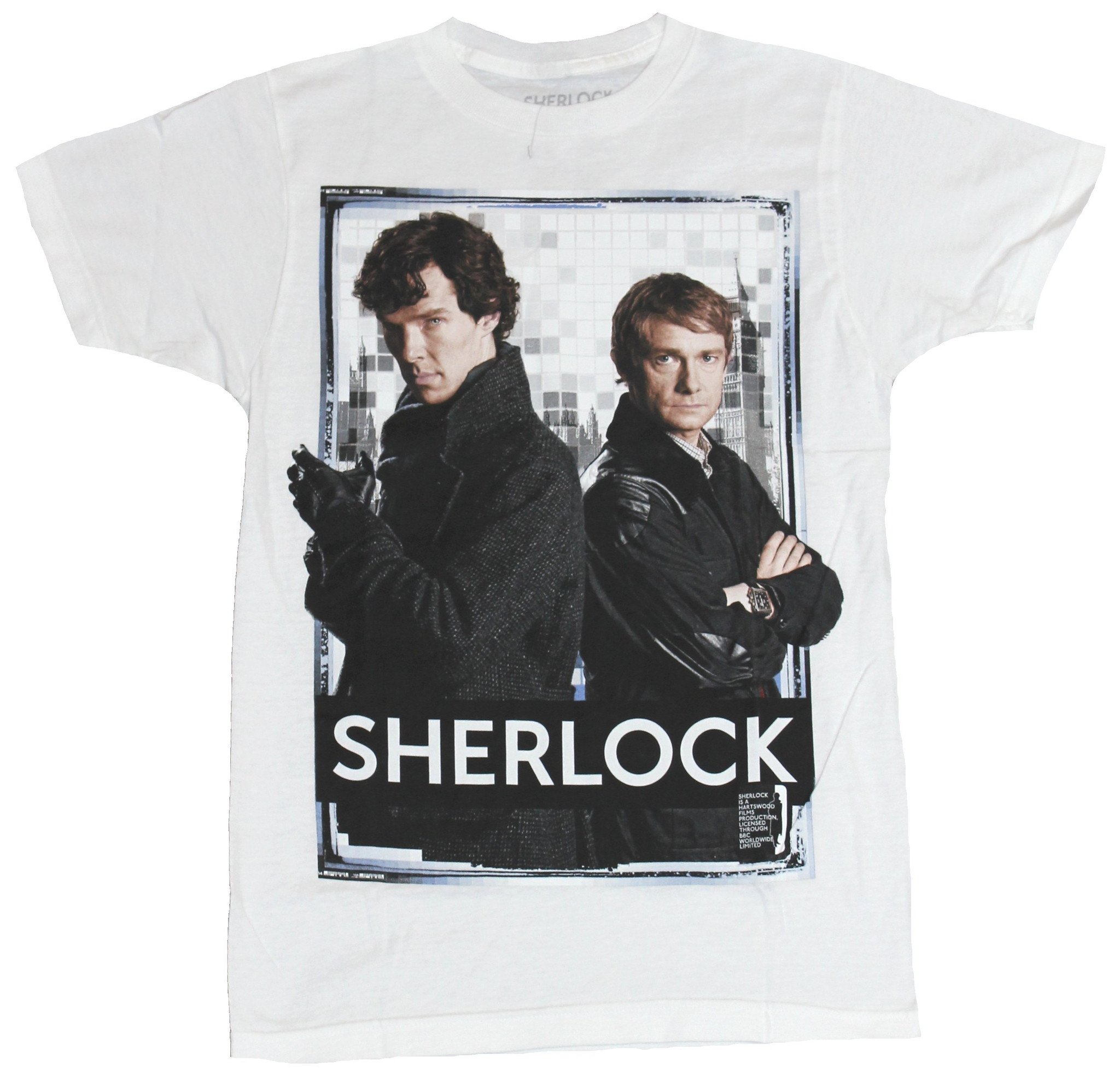 Sherlock (BBC TV Series) Mens T-Shirt Full Color Boxed Photo