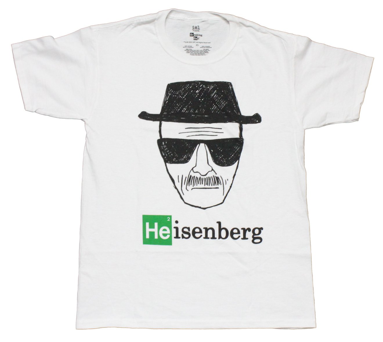 Breaking Bad Mens T-shirt - Heisenberg Classic Sketch Face