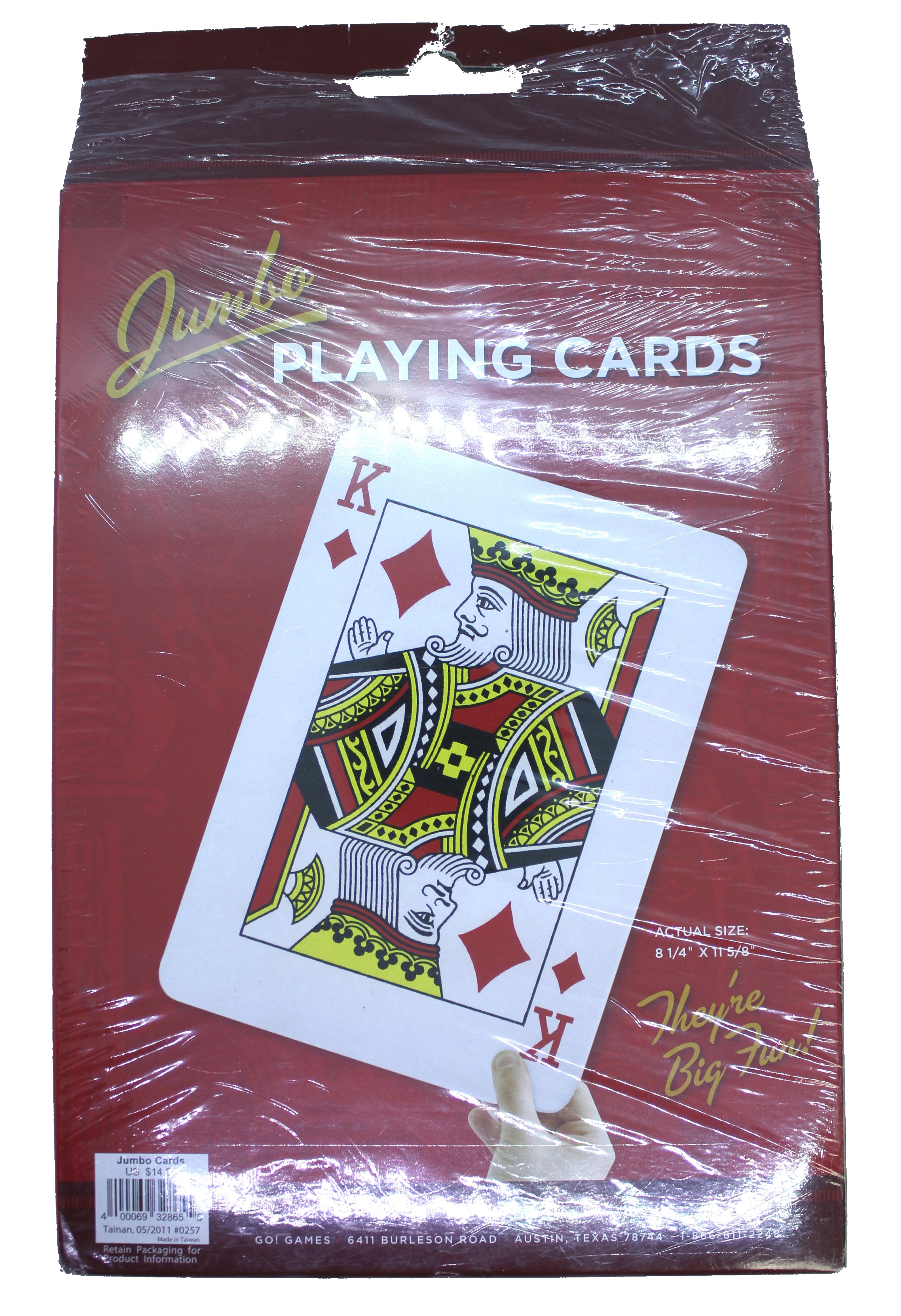 Jumbo Playing Cards (8 1/4" x 11 5/9") Classic Design eBay