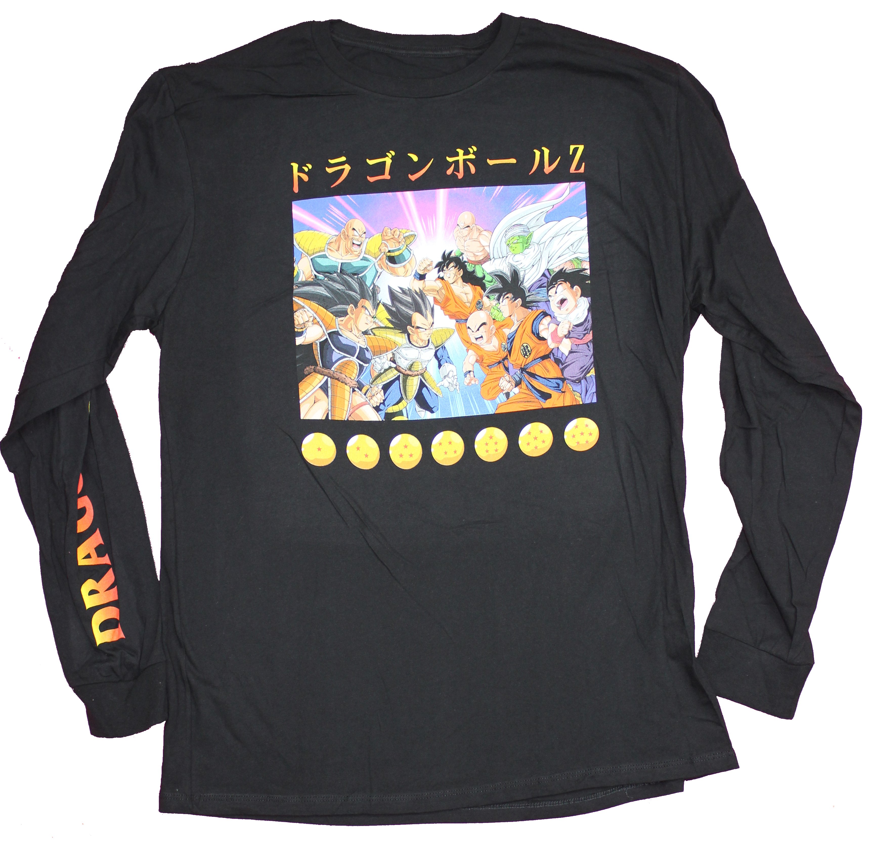 Dragon Ball Z Mens Long Sleeve T Shirt Giant Battle All The Big Guns Ebay