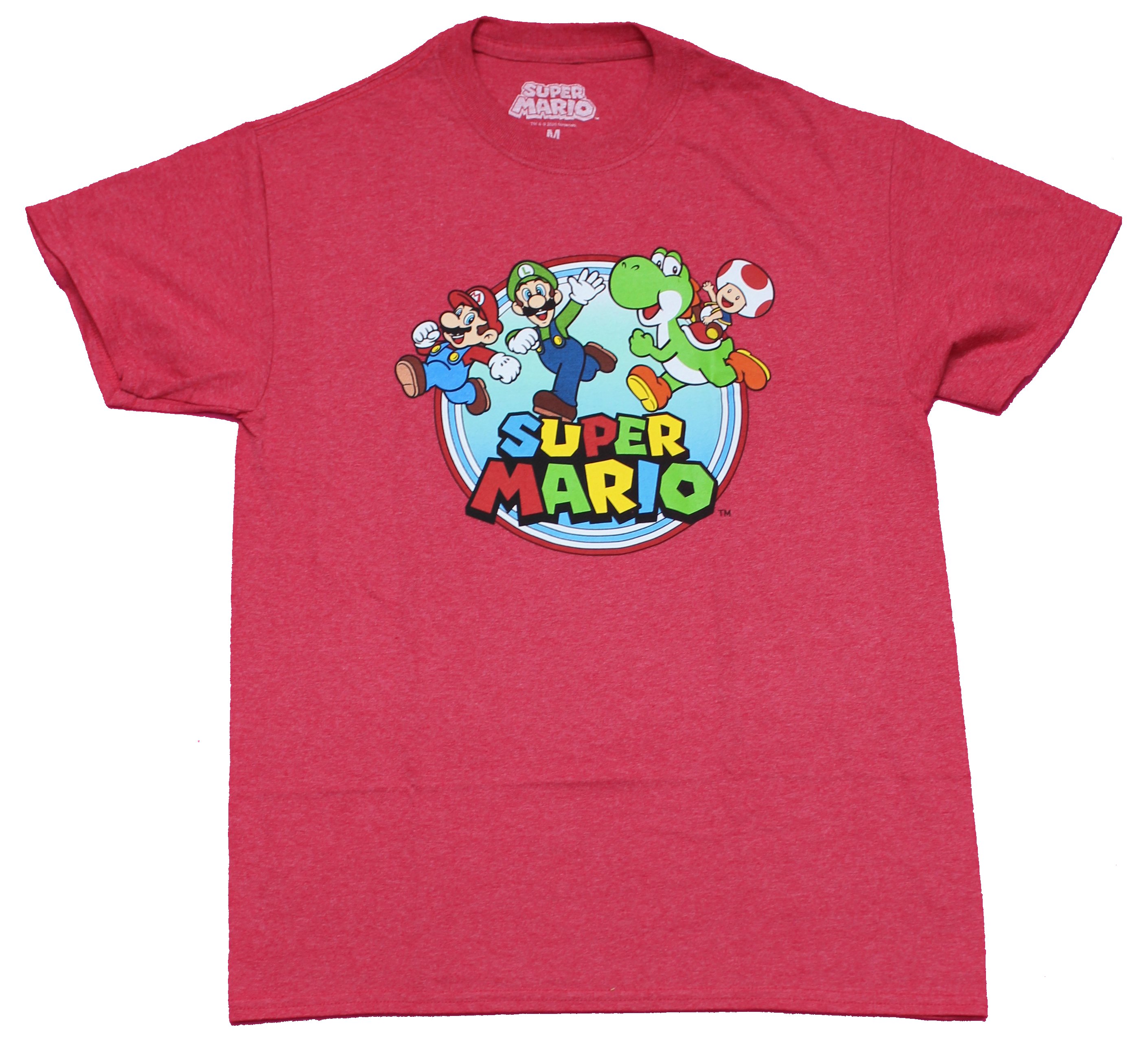 Super Mario Brothers Herren T-Shirt - Circle Running Group Pic - Bild 1 von 2