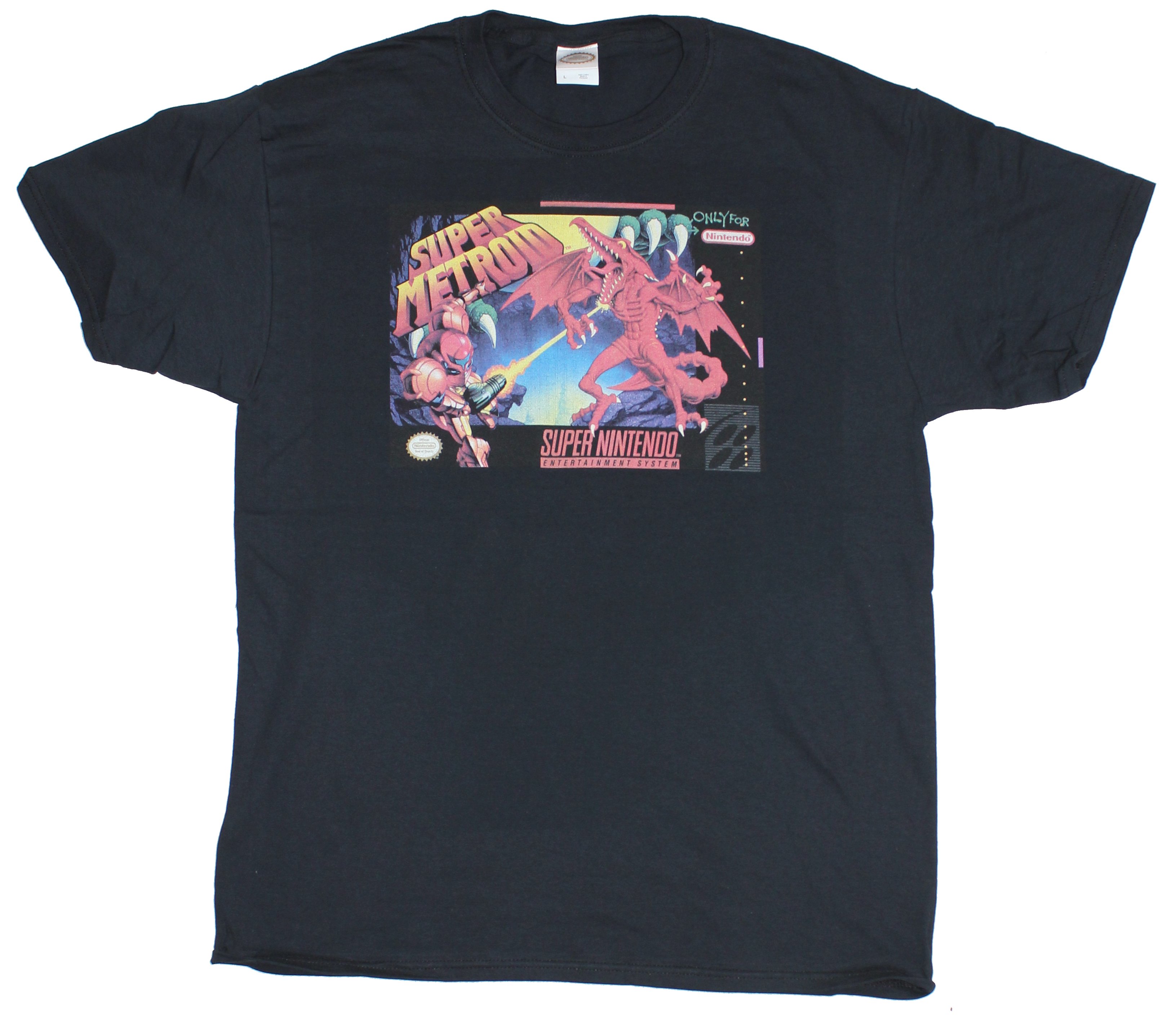 Super Metroid Mens T-Shirt - Original SNES Nintendo Box Art | eBay