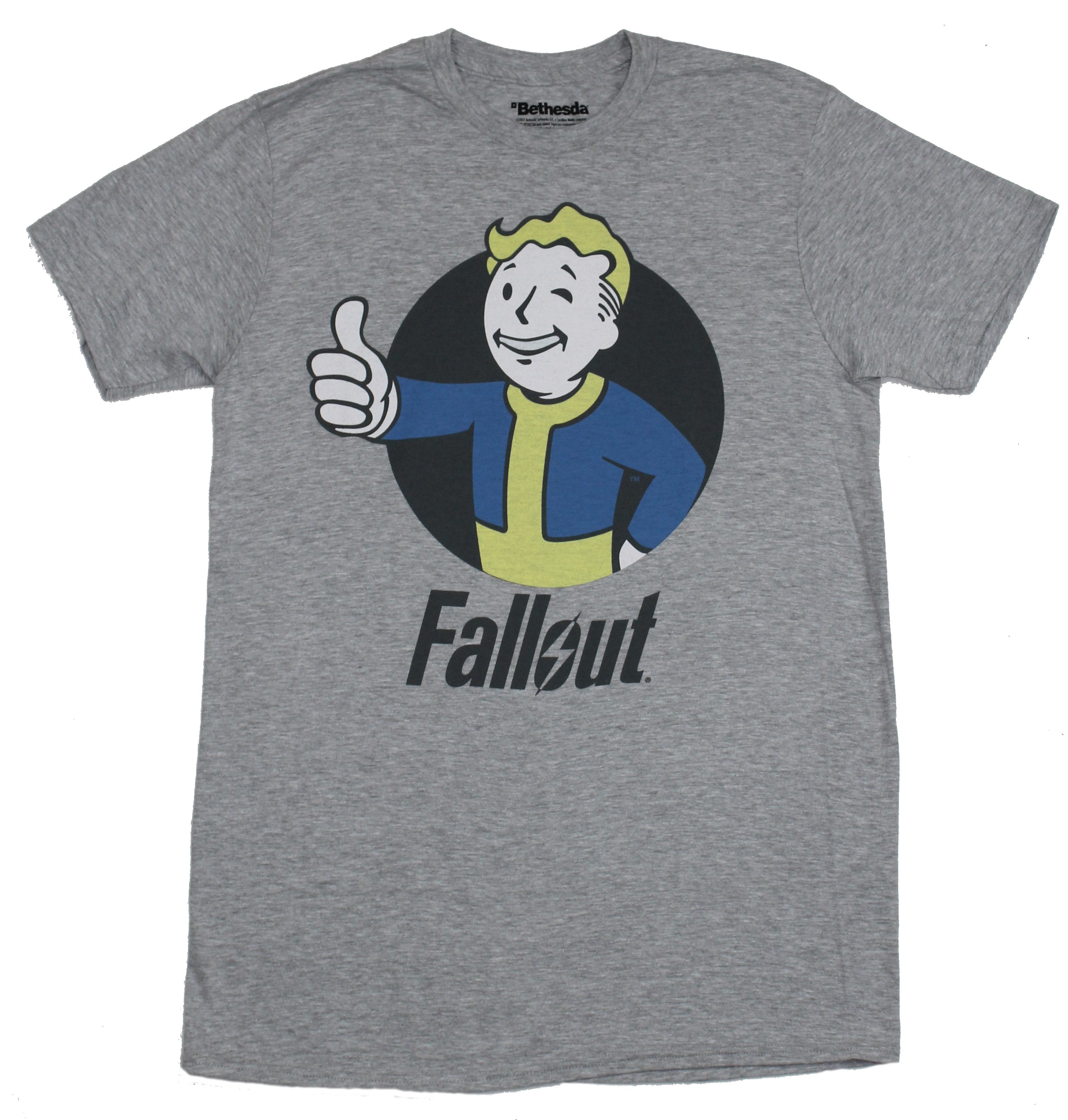 Fallout Mens T-Shirt - Pip Boy Thumbs Up Circle Image | eBay