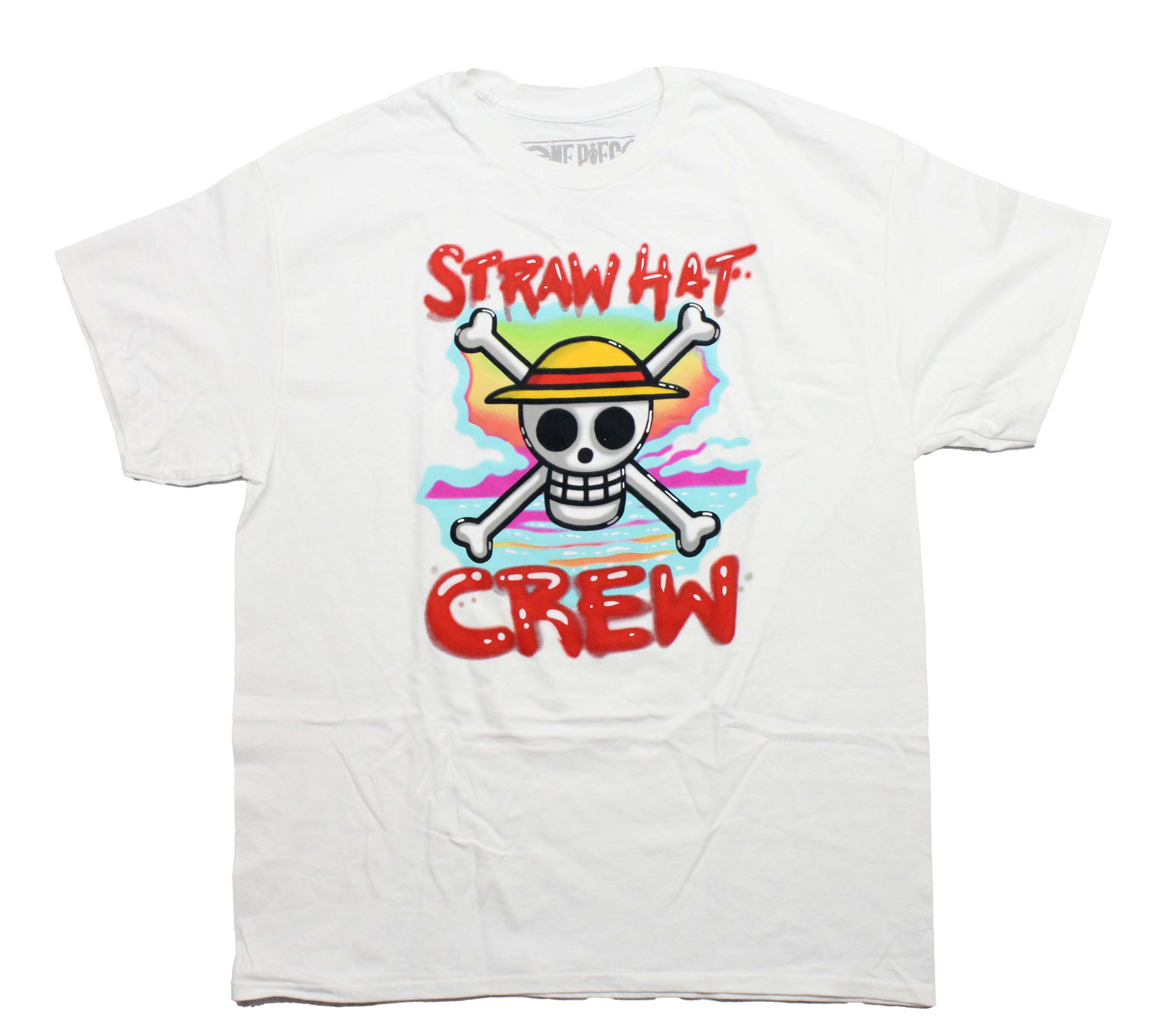 One Piece New Adult T-Shirt -Straw Hat Crew Skeleton