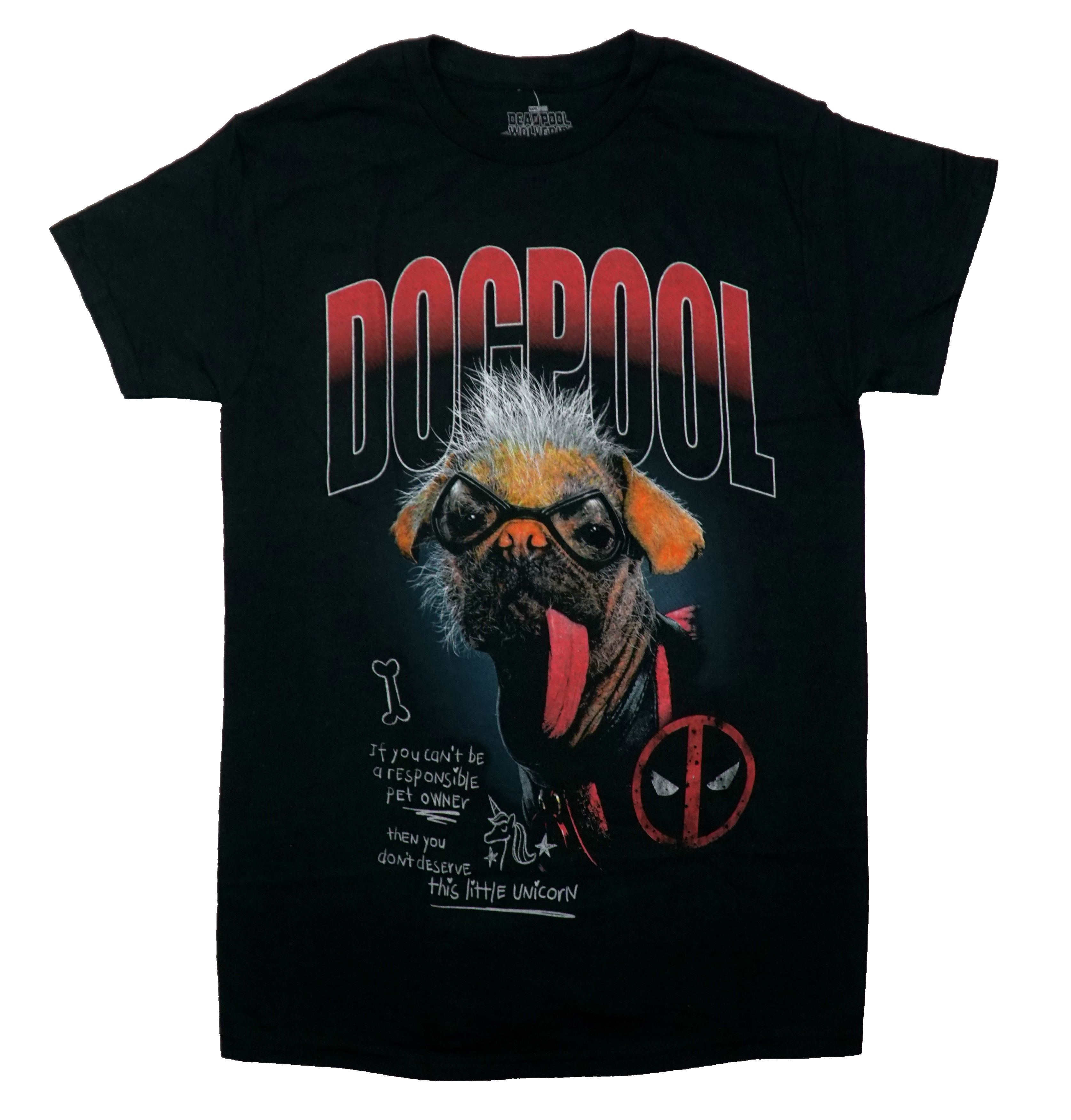 Deadpool & Wolverine New Adult T-Shirt – Dogpool Under Logo