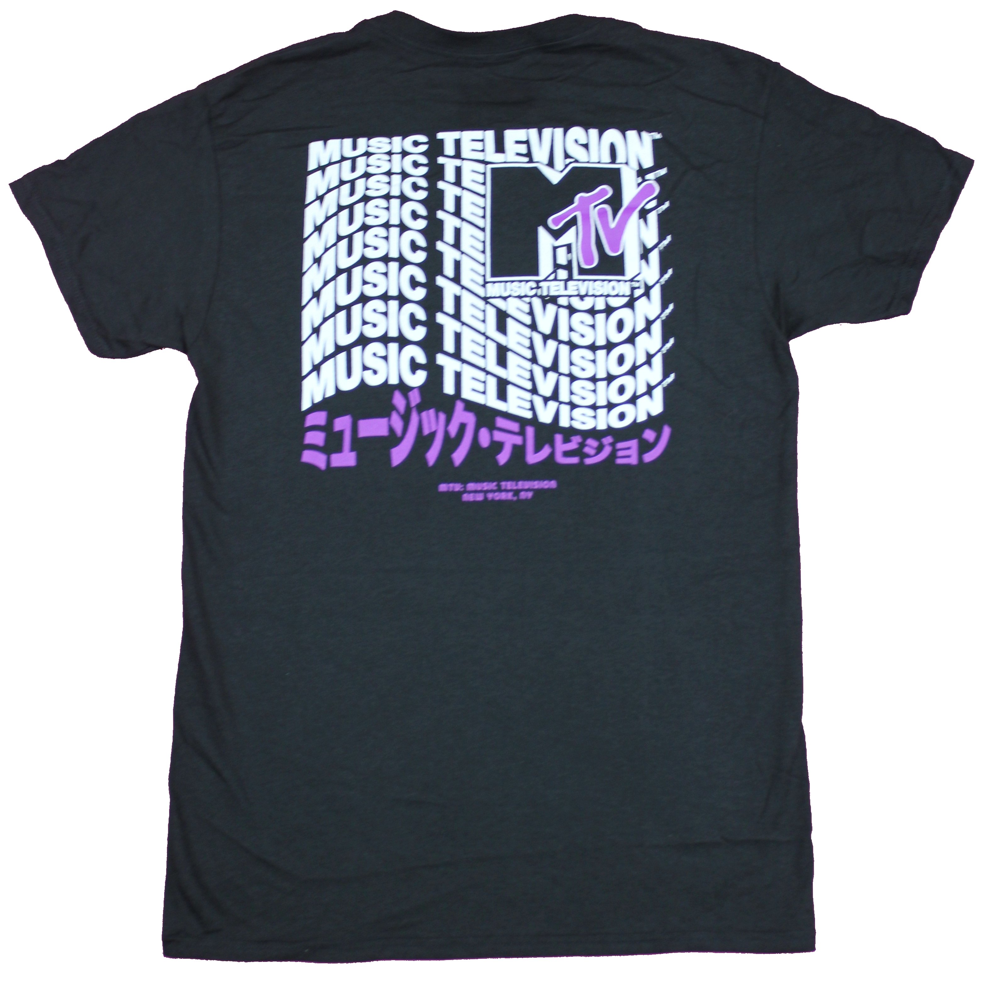 MTV Mens T-Shirt - Astronaut & 81 Lapel Wavy Music Television Back | eBay