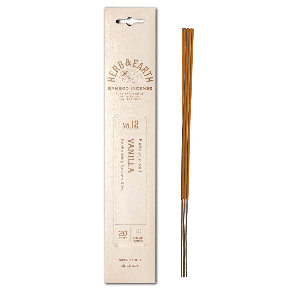Herb and Earth Japanese Bamboo Incense, Vanilla, 20 Sticks | eBay