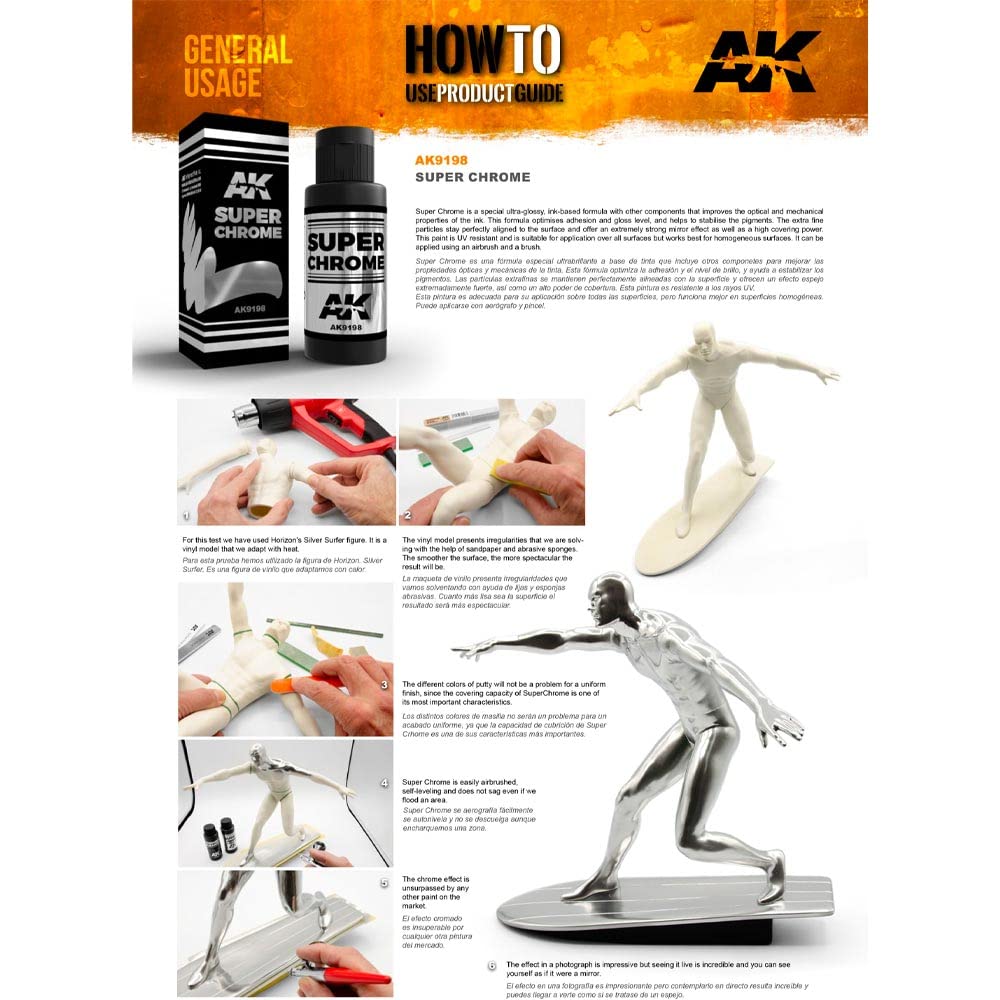 AK Interactive Super Chrome 60 ml (AK9198) - Ink-Based