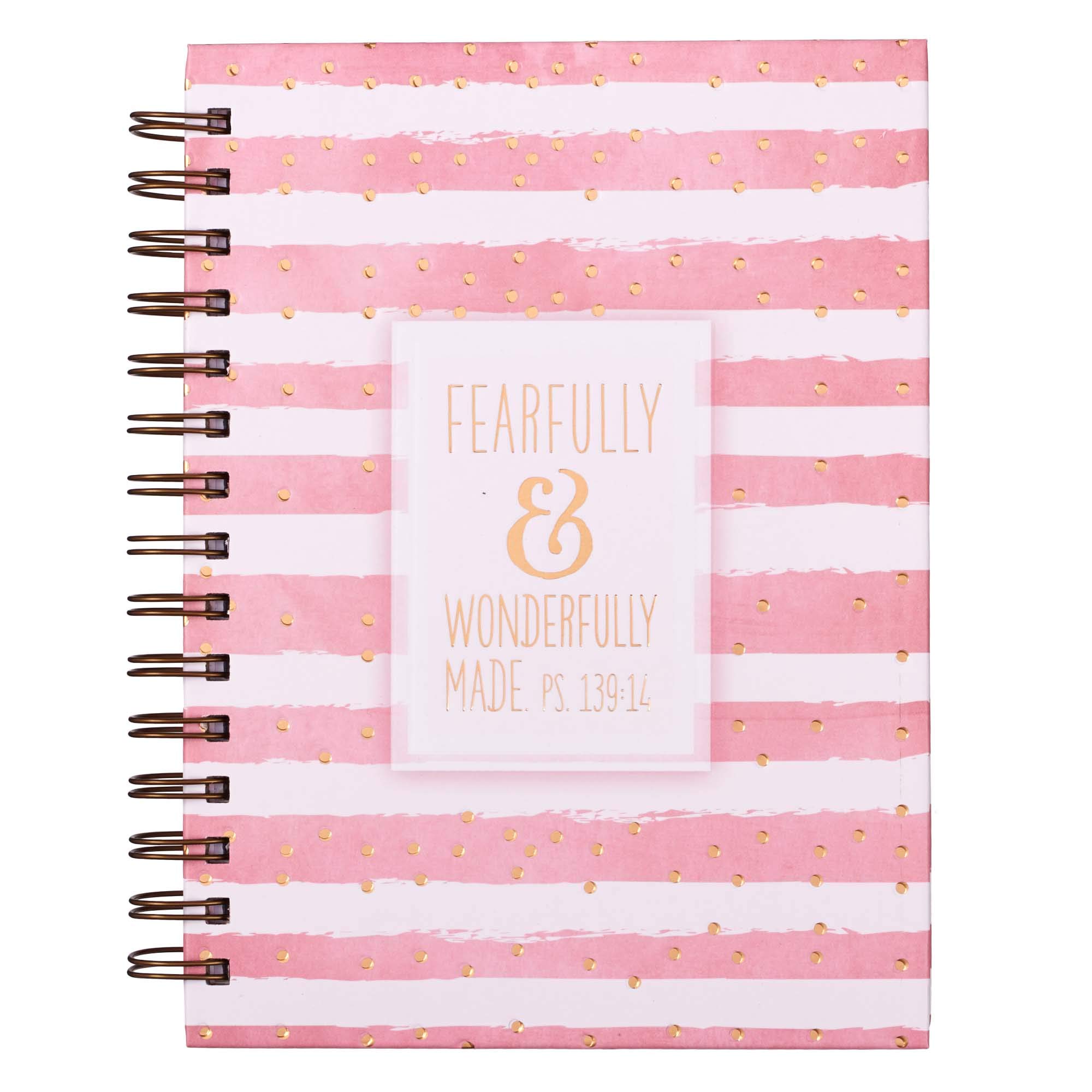 Christian Art Gifts Large Hardcover Notebook/Journal | Fearfully and
