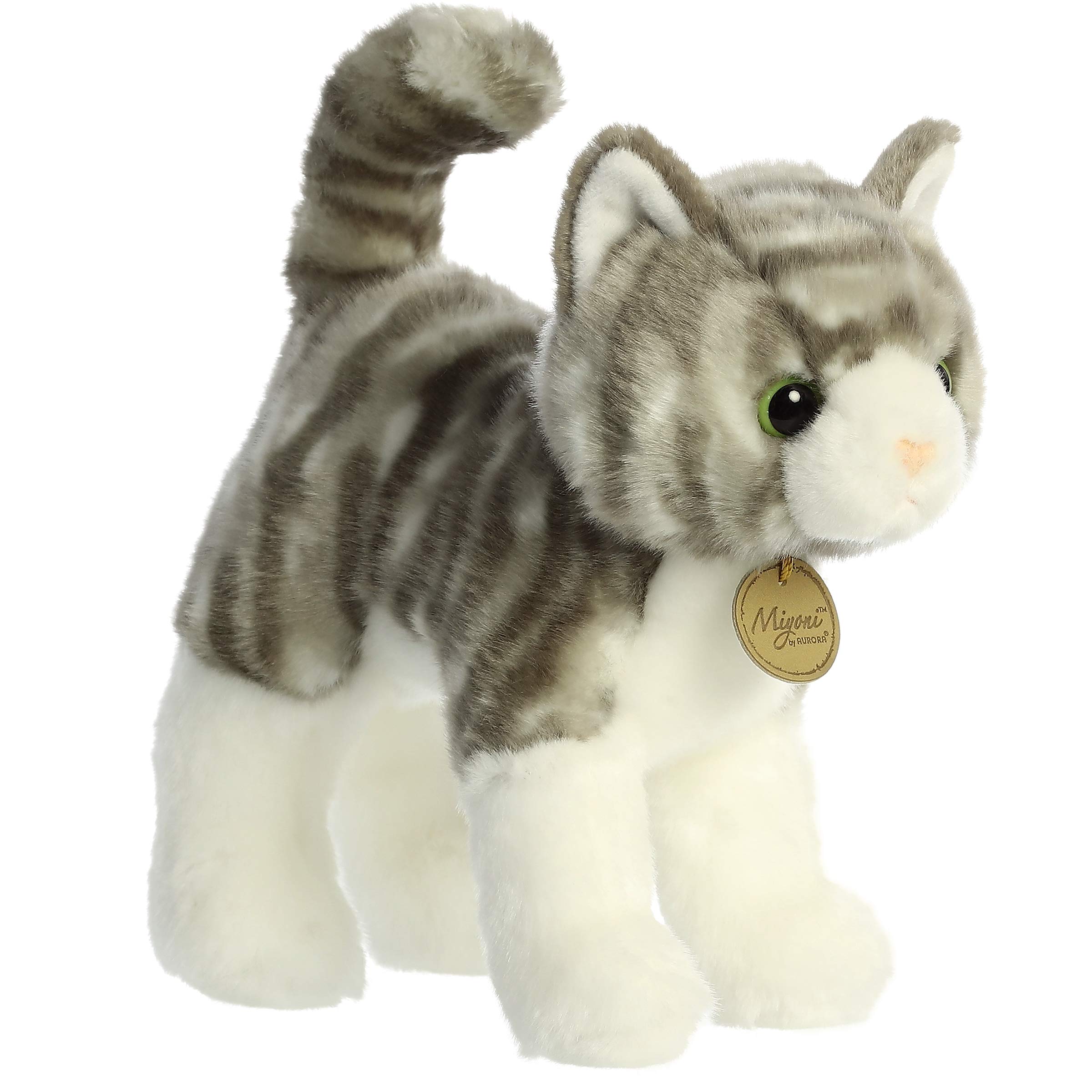 grey tabby cat plush